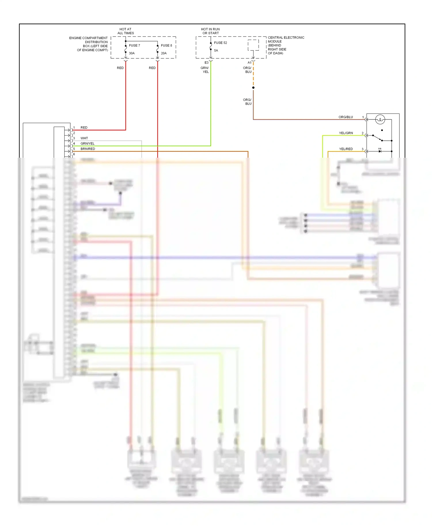 Volvo V50 I (2004-2007) spin control switch wiring diagram  (1 of 3)