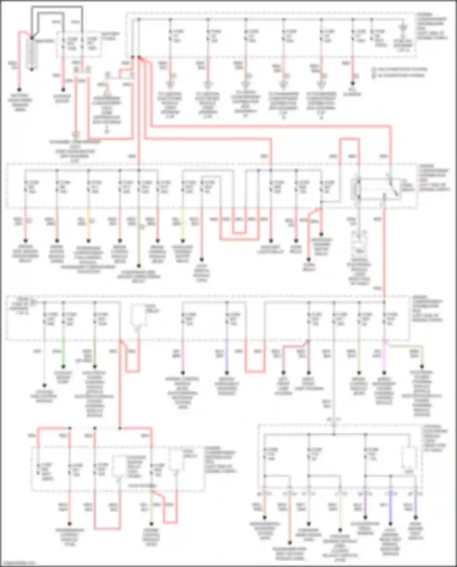 Car Wiring Diagrams for V60 Cross Country Volvo I (2014-2018): Power distribution circuit (1 of 4)