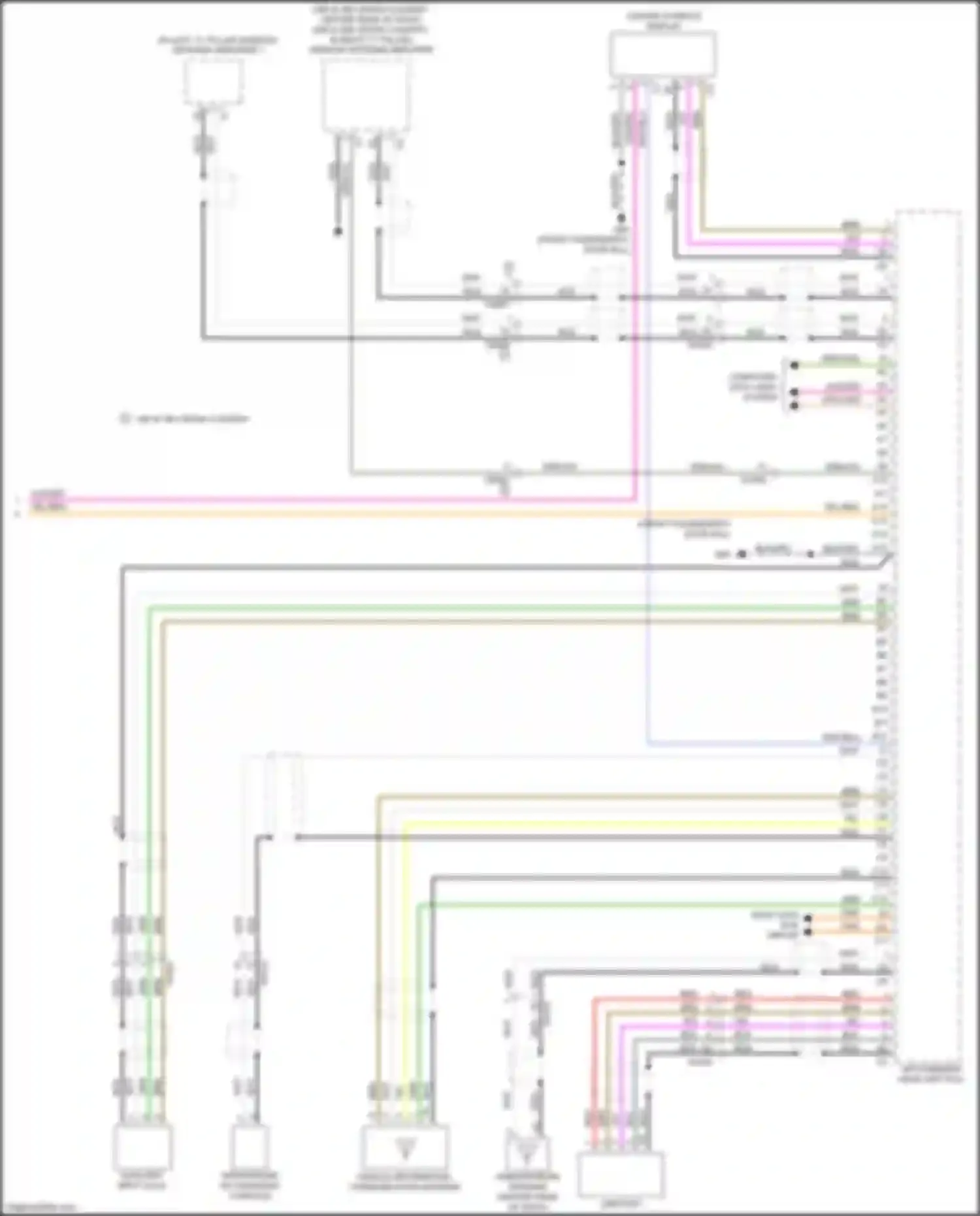 Wiring diagram center console display for Volvo V60 Cross Country I (2014-2018) (1 of 1)
