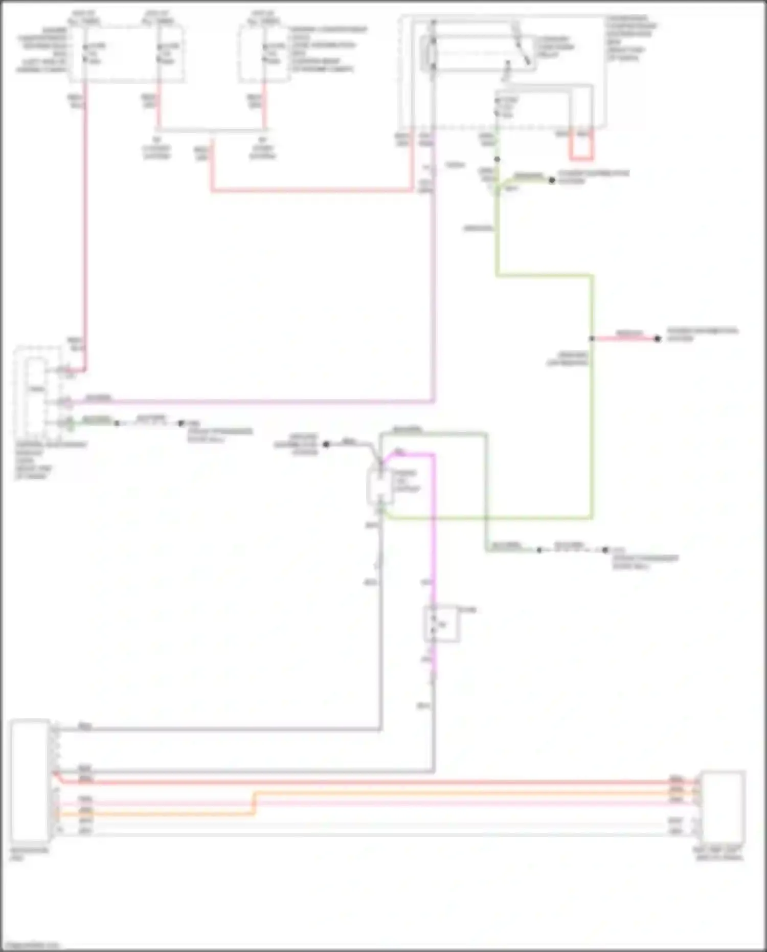 Wiring diagram engine compartment cold zone distribution box for Volvo V60 Cross Country I (2014-2018) (18 of 24)