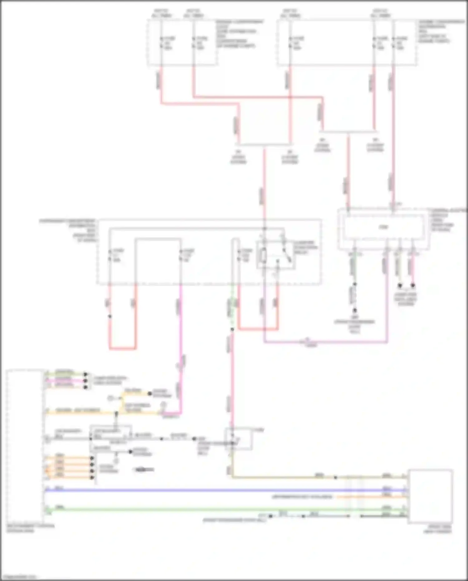 Wiring diagram engine compartment cold zone distribution box for Volvo V60 Cross Country I (2014-2018) (15 of 24)