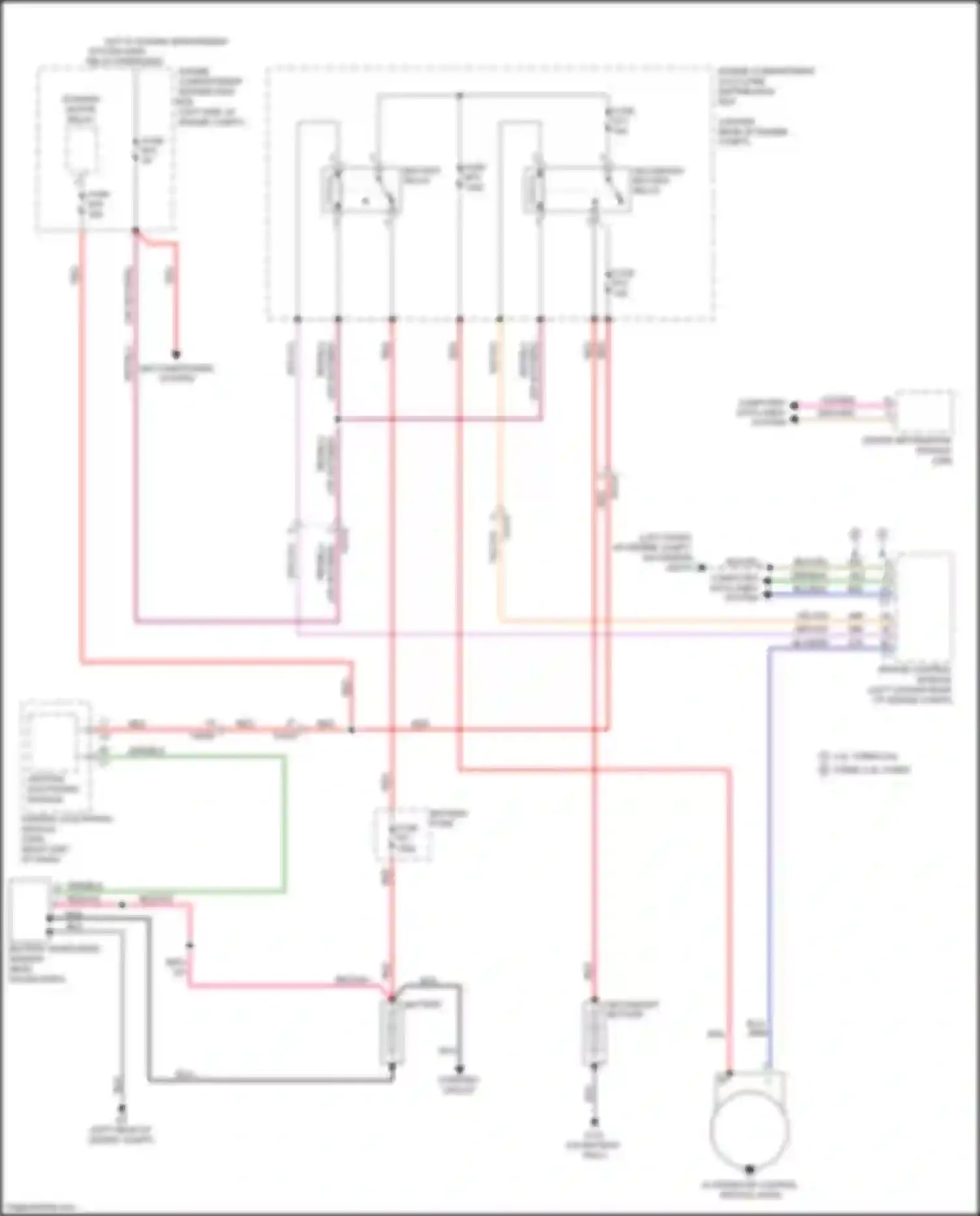 Wiring diagram engine compartment cold zone distribution box for Volvo V60 Cross Country I (2014-2018) (4 of 24)