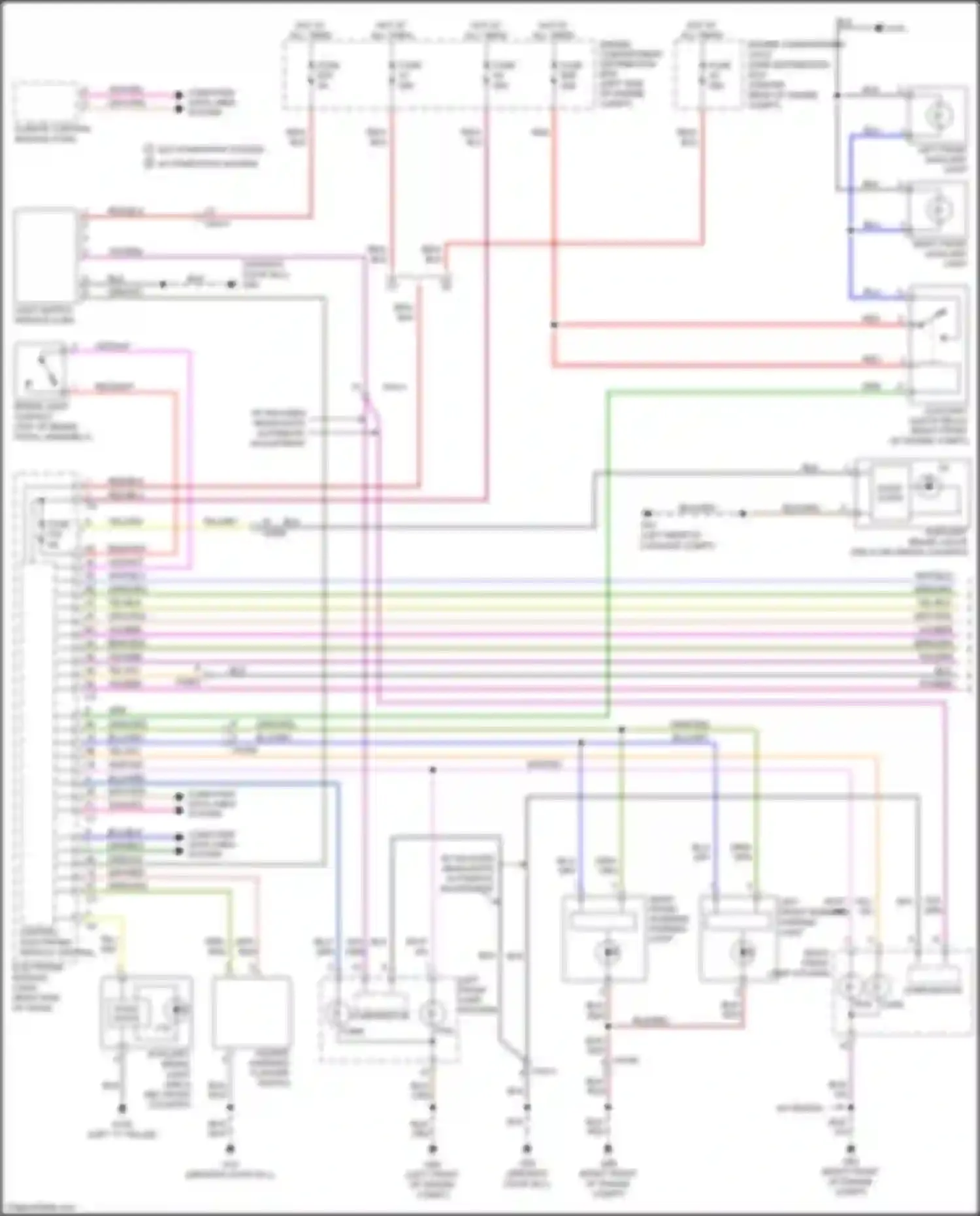 Wiring diagram engine compartment cold zone distribution box for Volvo V60 Cross Country I (2014-2018) (6 of 24)