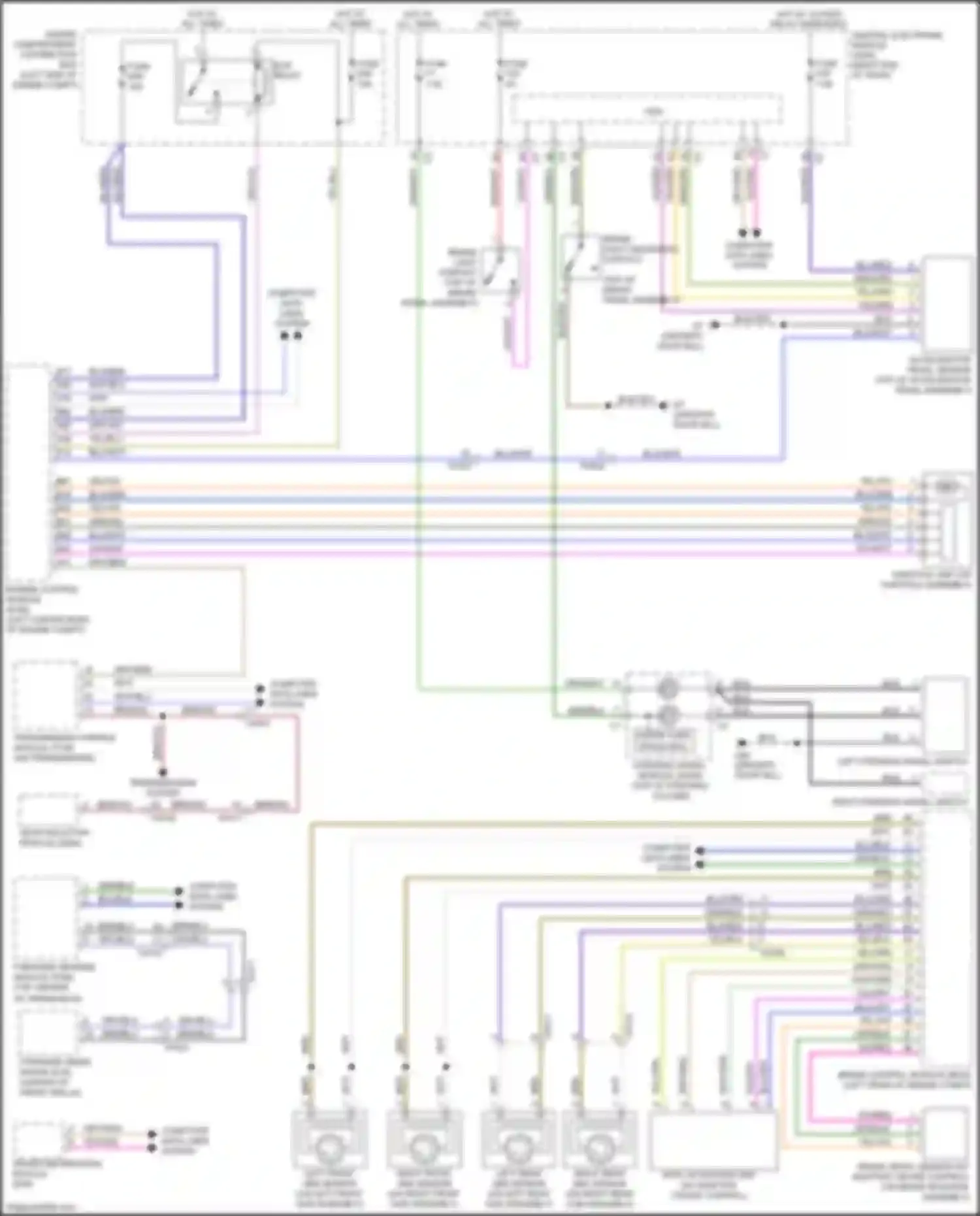 Wiring diagram left front abs sensor for Volvo V60 Cross Country I (2014-2018) (2 of 2)