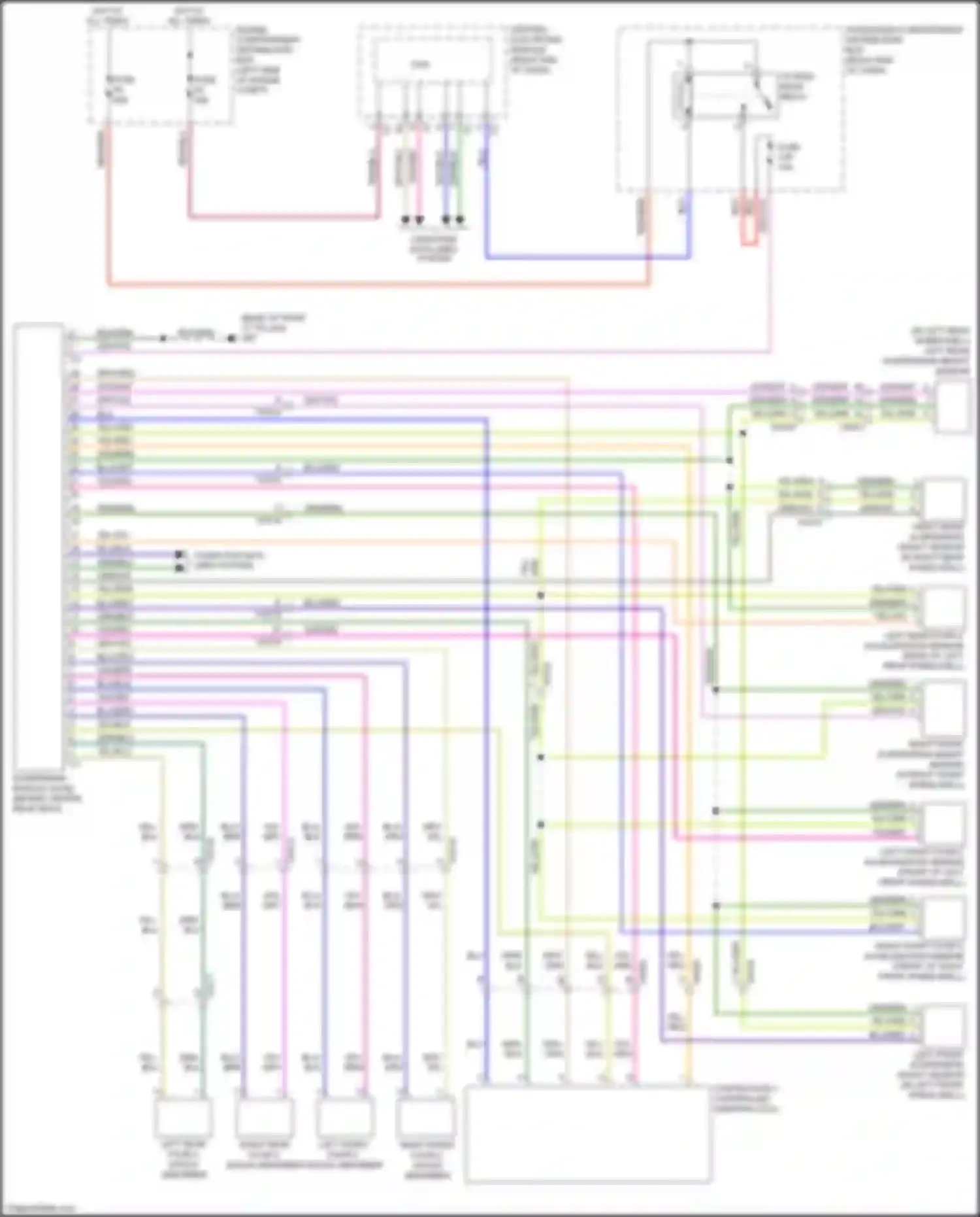 Wiring diagram left rear four-c acceleration sensor for Volvo V60 Cross Country I (2014-2018) (1 of 1)