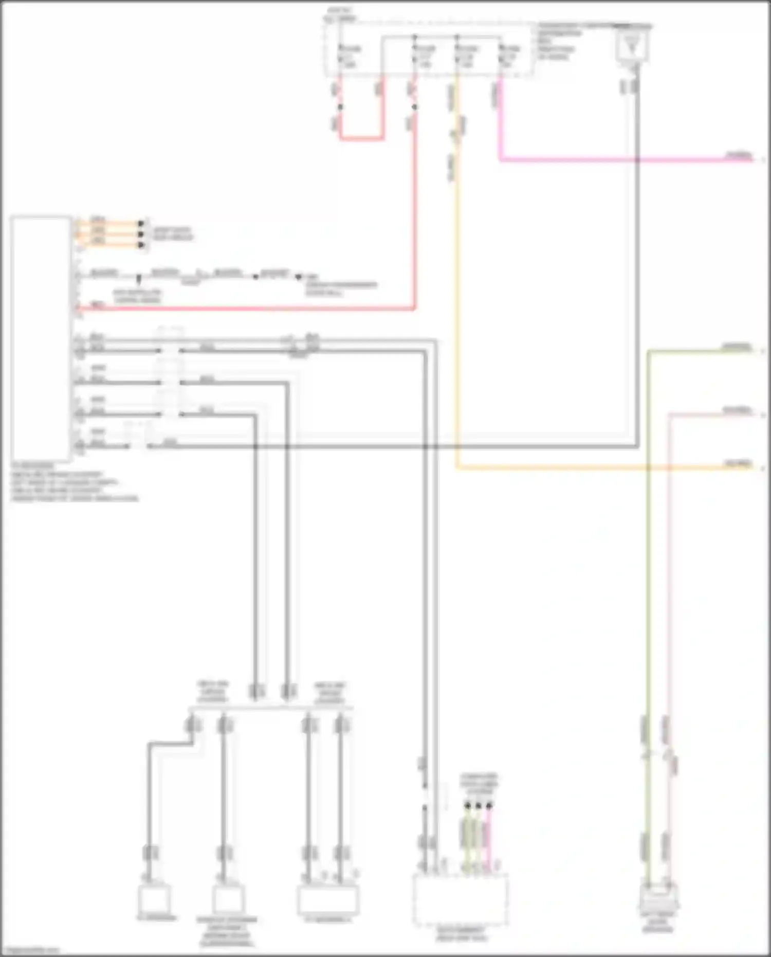 Wiring diagram most data bus circuit for Volvo V60 Cross Country I (2014-2018) (2 of 11)