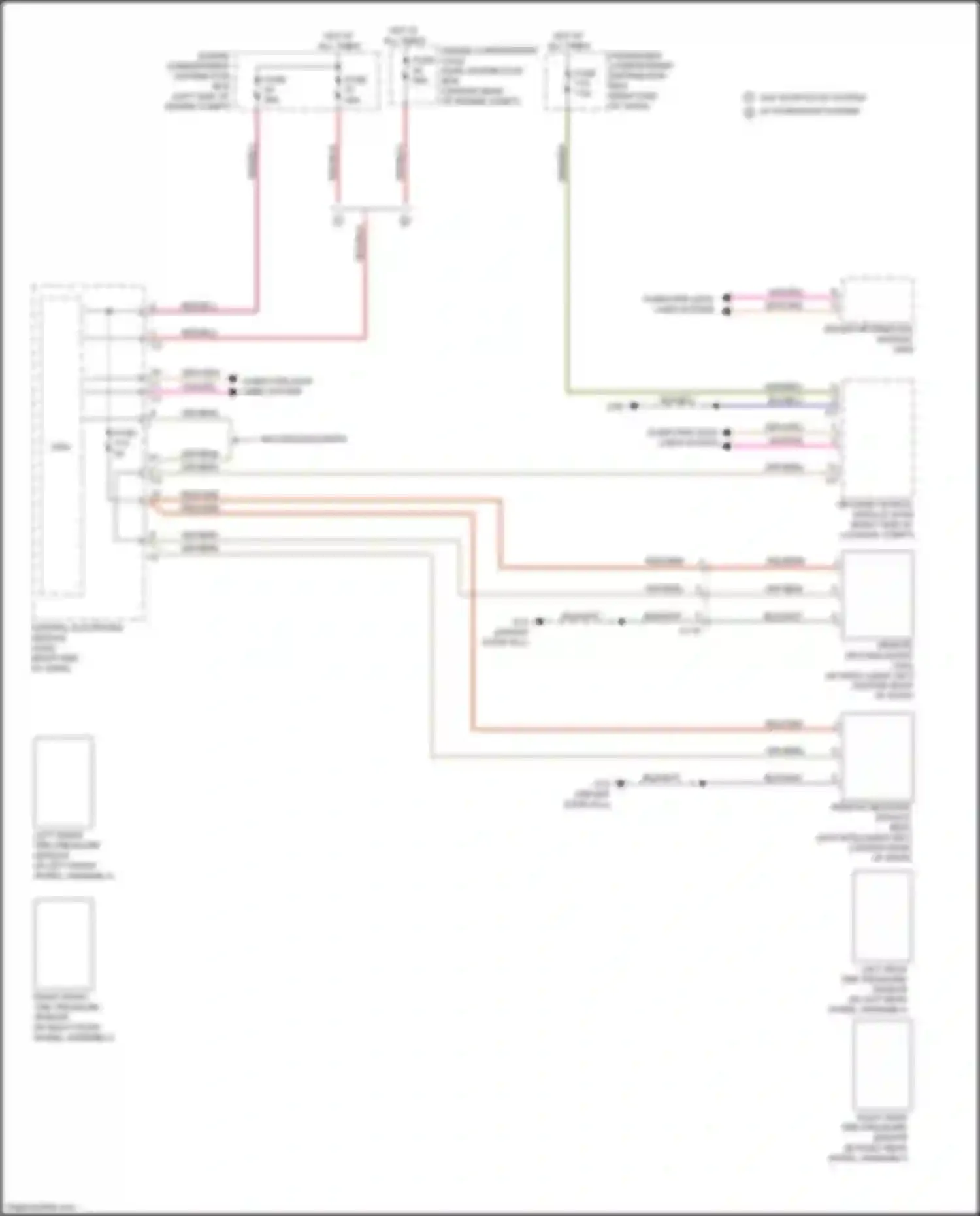 Wiring diagram right front tire pressure sensor for Volvo V60 Cross Country I (2014-2018) (1 of 1)