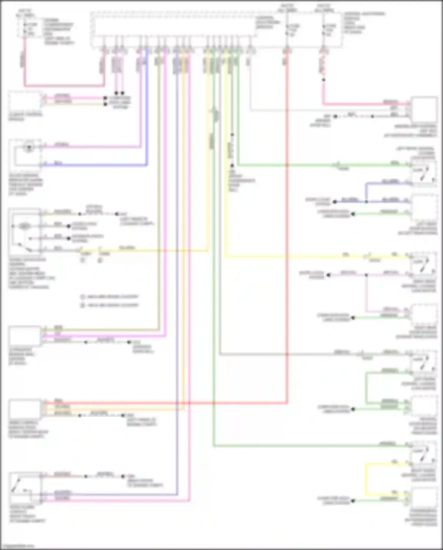 Wiring diagram solar sensor, indicator alarm, twilight sensor for Volvo V60 Cross Country I (2014-2018) (1 of 1)