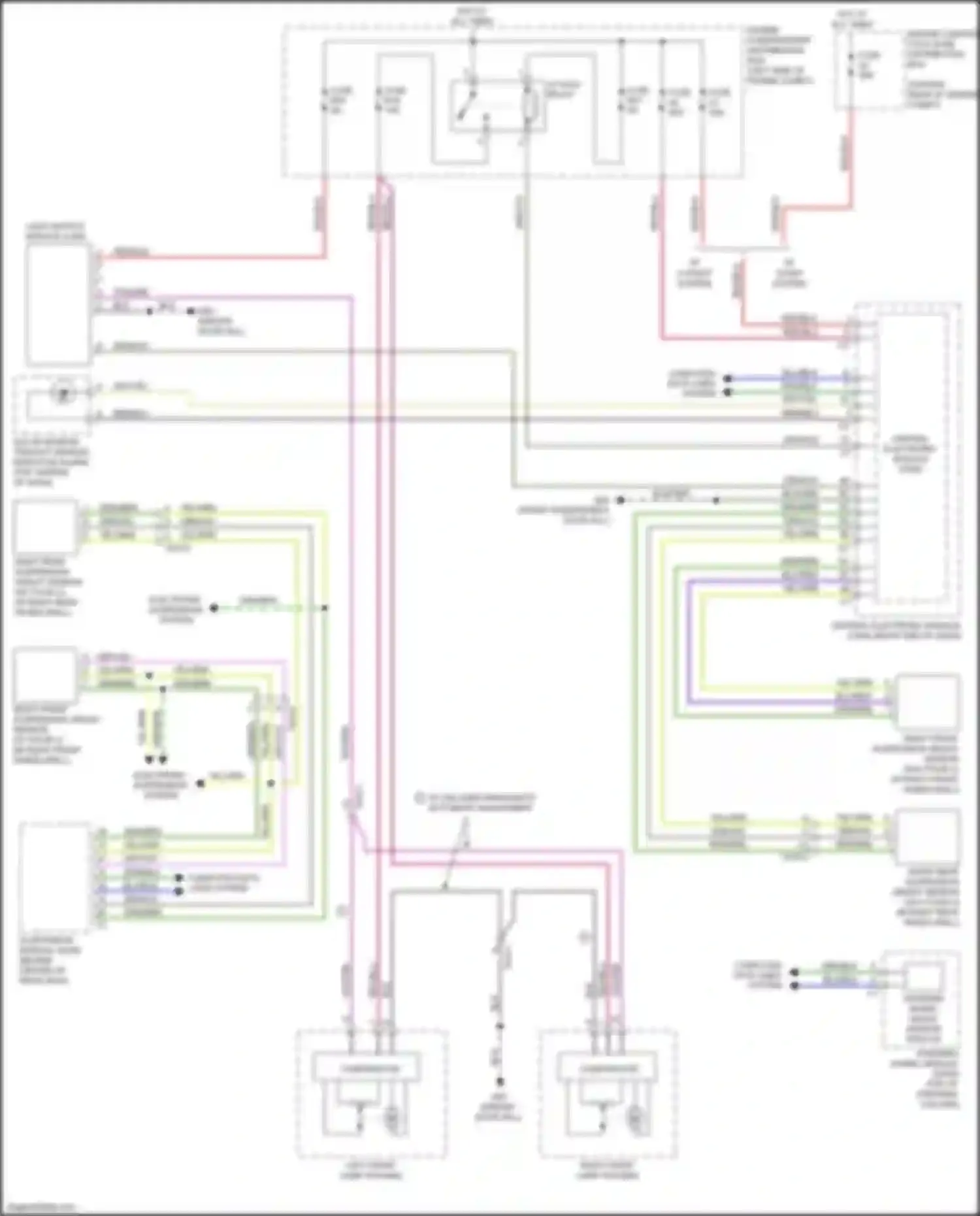 Wiring diagram solar sensor, twilight sensor, indicator alarm for Volvo V60 Cross Country I (2014-2018) (3 of 3)