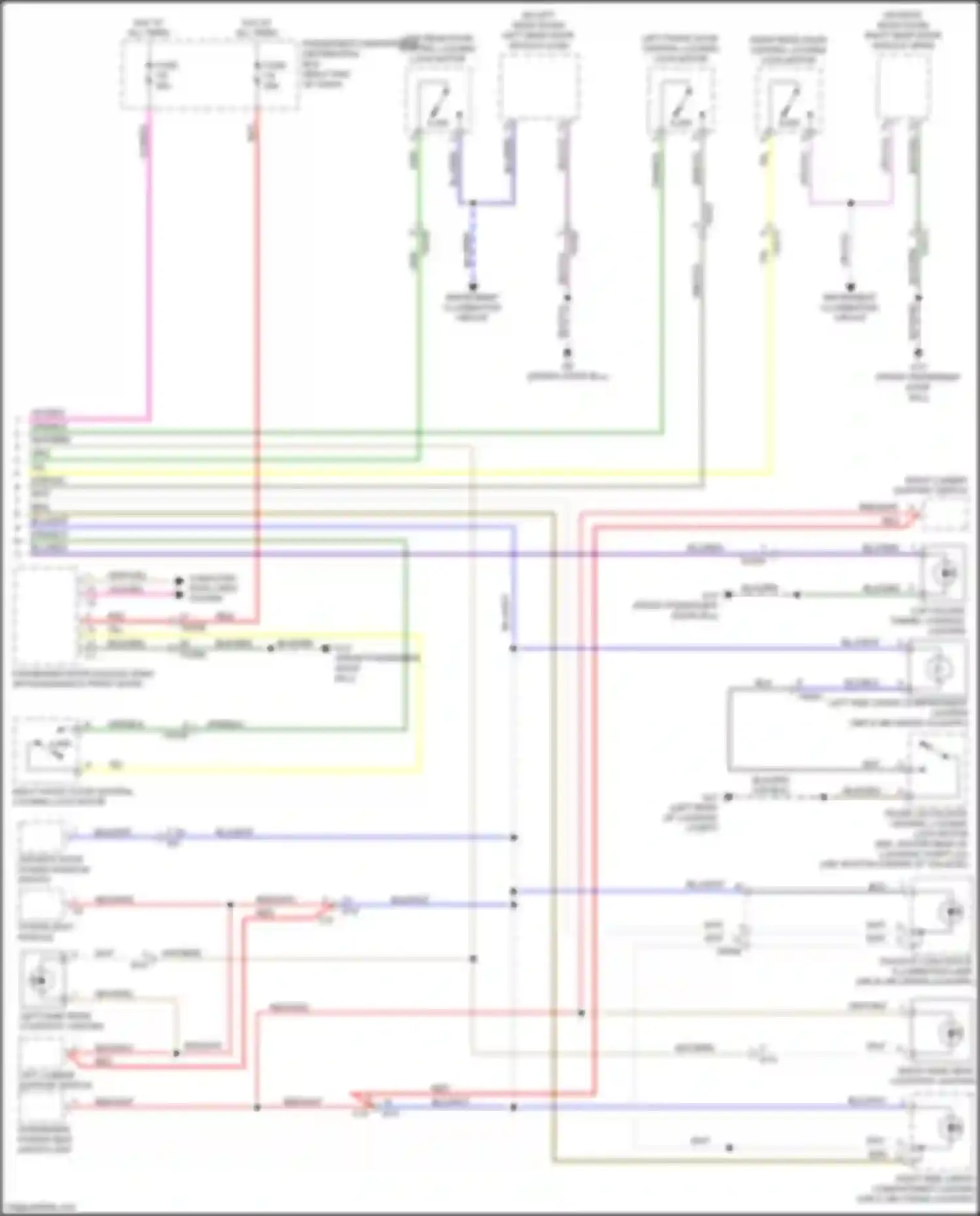 Wiring diagram tailgate load space illumination lamp for Volvo V60 Cross Country I (2014-2018) (1 of 1)