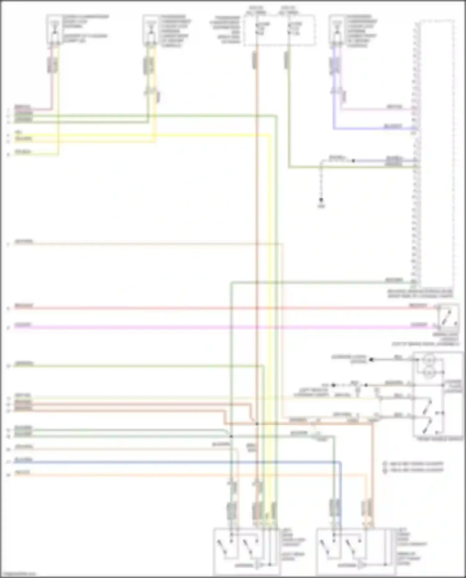 Wiring diagram trunk handle switch for Volvo V60 Cross Country I (2014-2018) (1 of 2)
