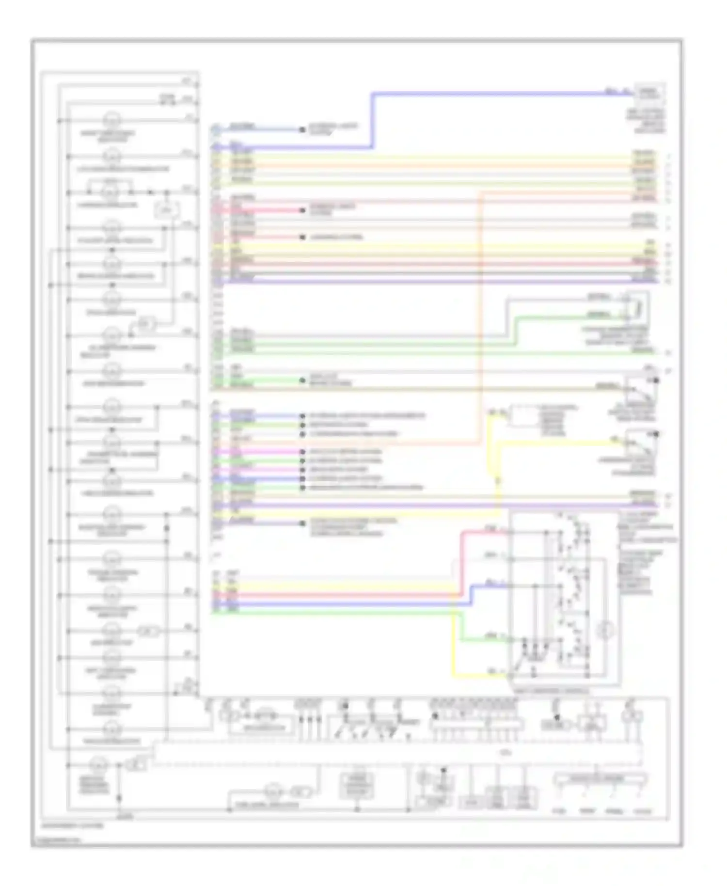 V70 Volvo I (1997-2000): Instrument cluster circuit (1 of 2)