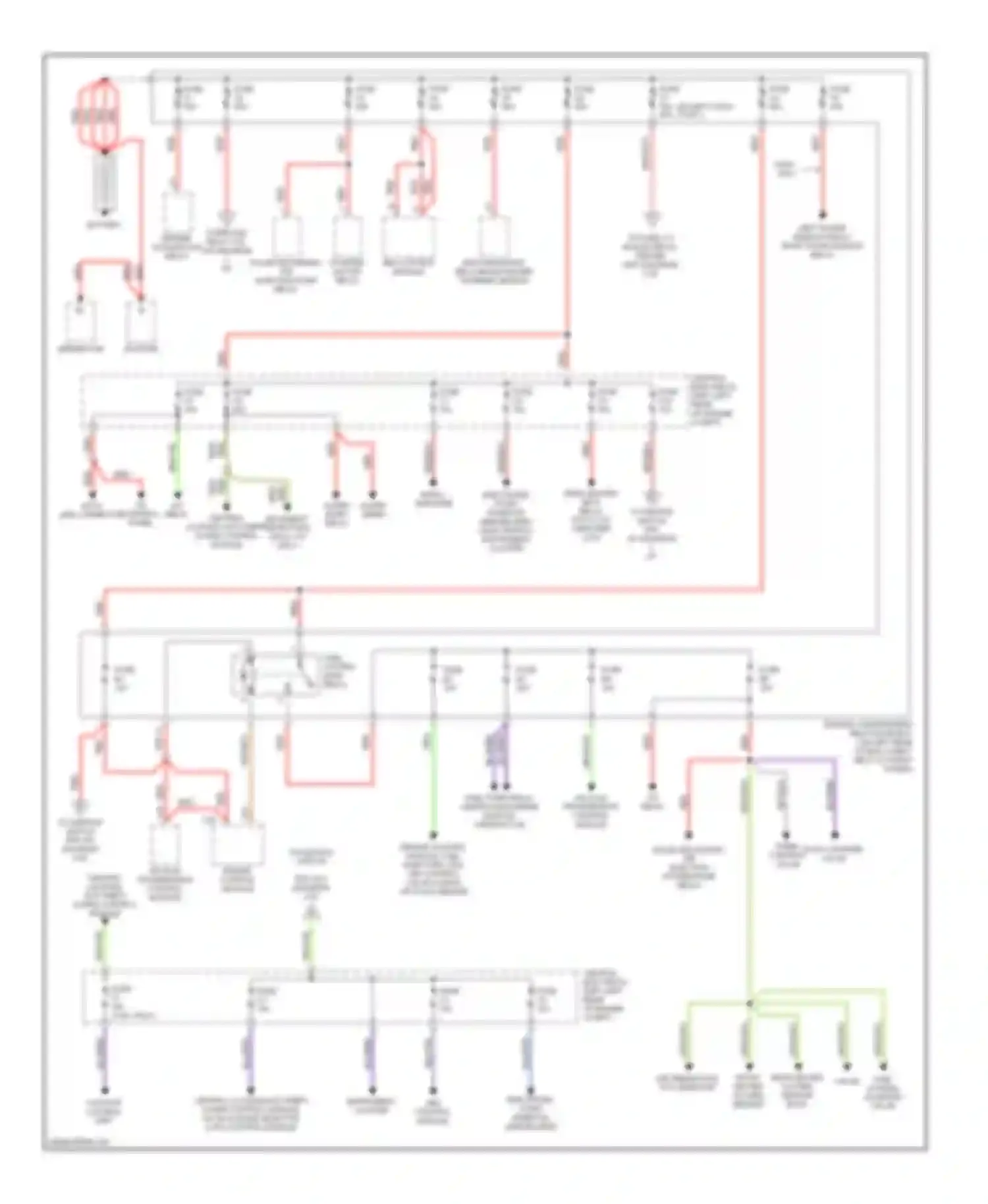 V70 Volvo I (1997-2000): Power distribution circuit (1 of 3)