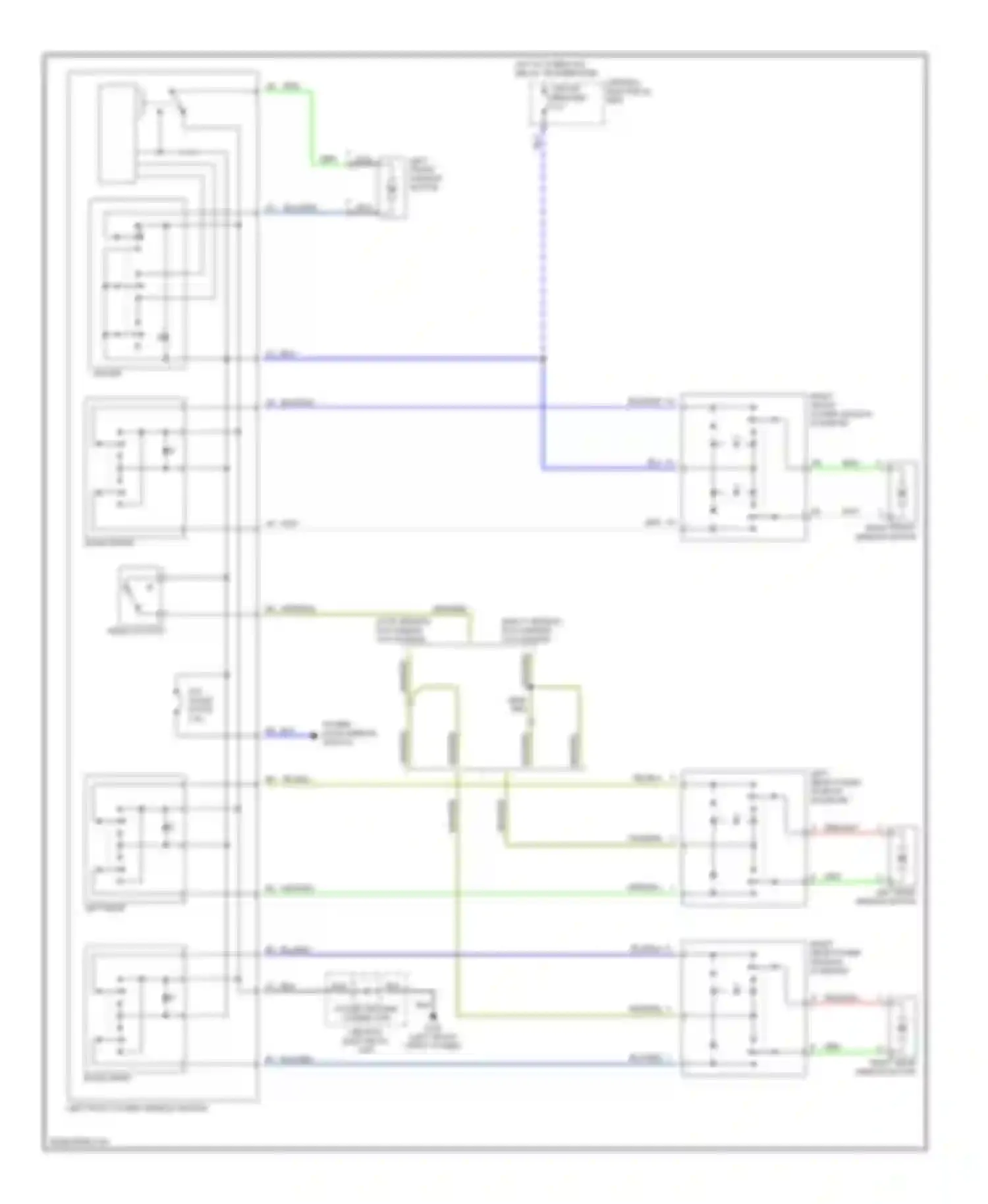 V70 Volvo I (1997-2000): Power window circuit
