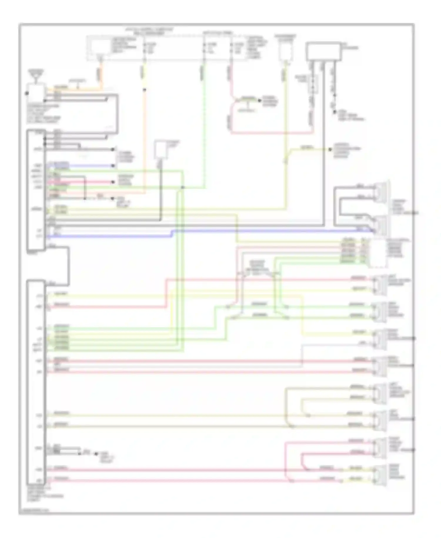V70 Volvo I (1997-2000): Radio circuits, with amplifier (late production)