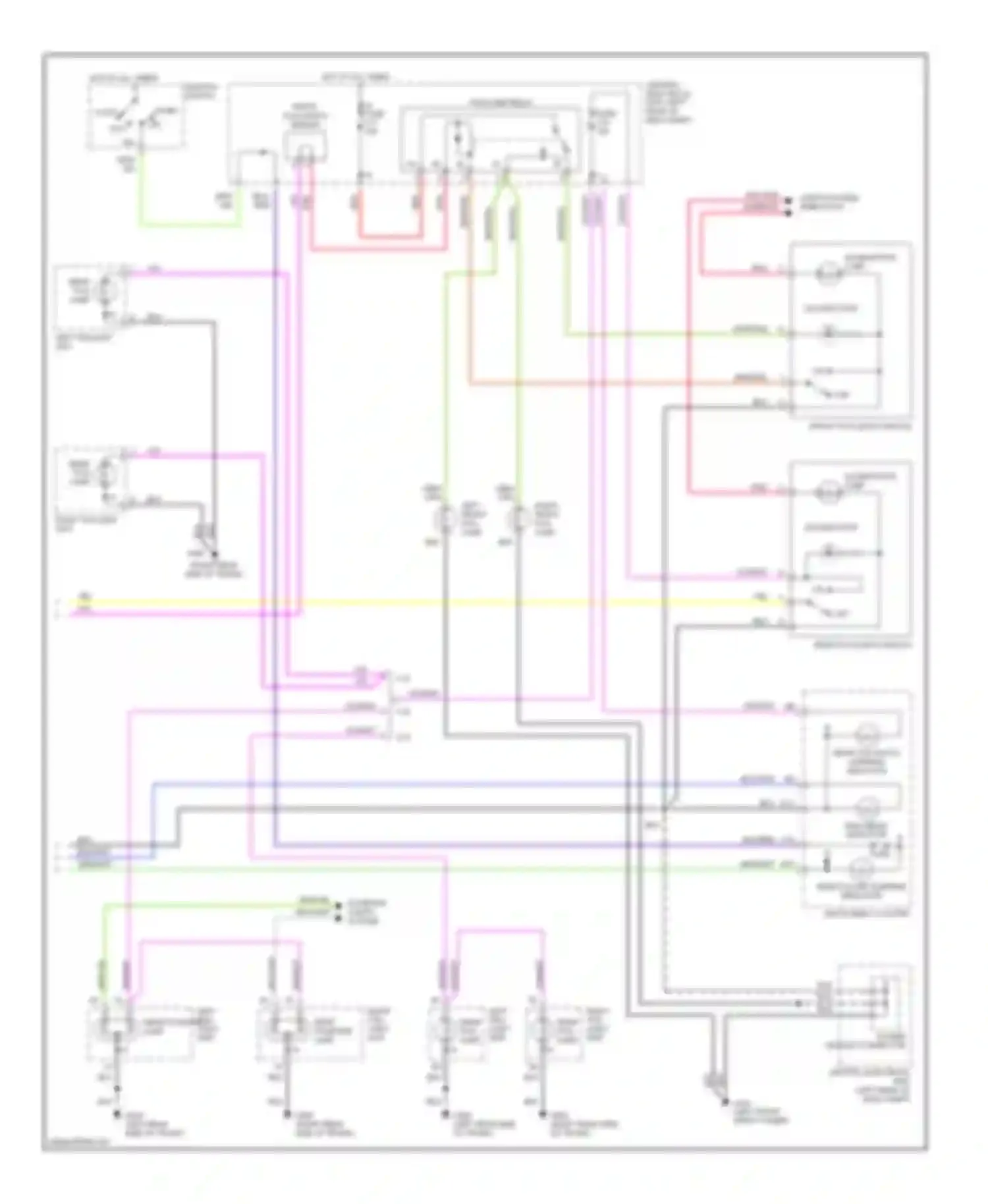 Wiring diagram rear fog lamp for Volvo V70 I (1997-2000) (1 of 1)