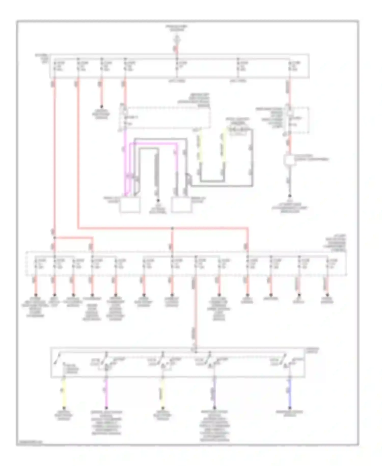 V70 Volvo II facelift (2004-2007): Power distribution circuit (2 of 2)