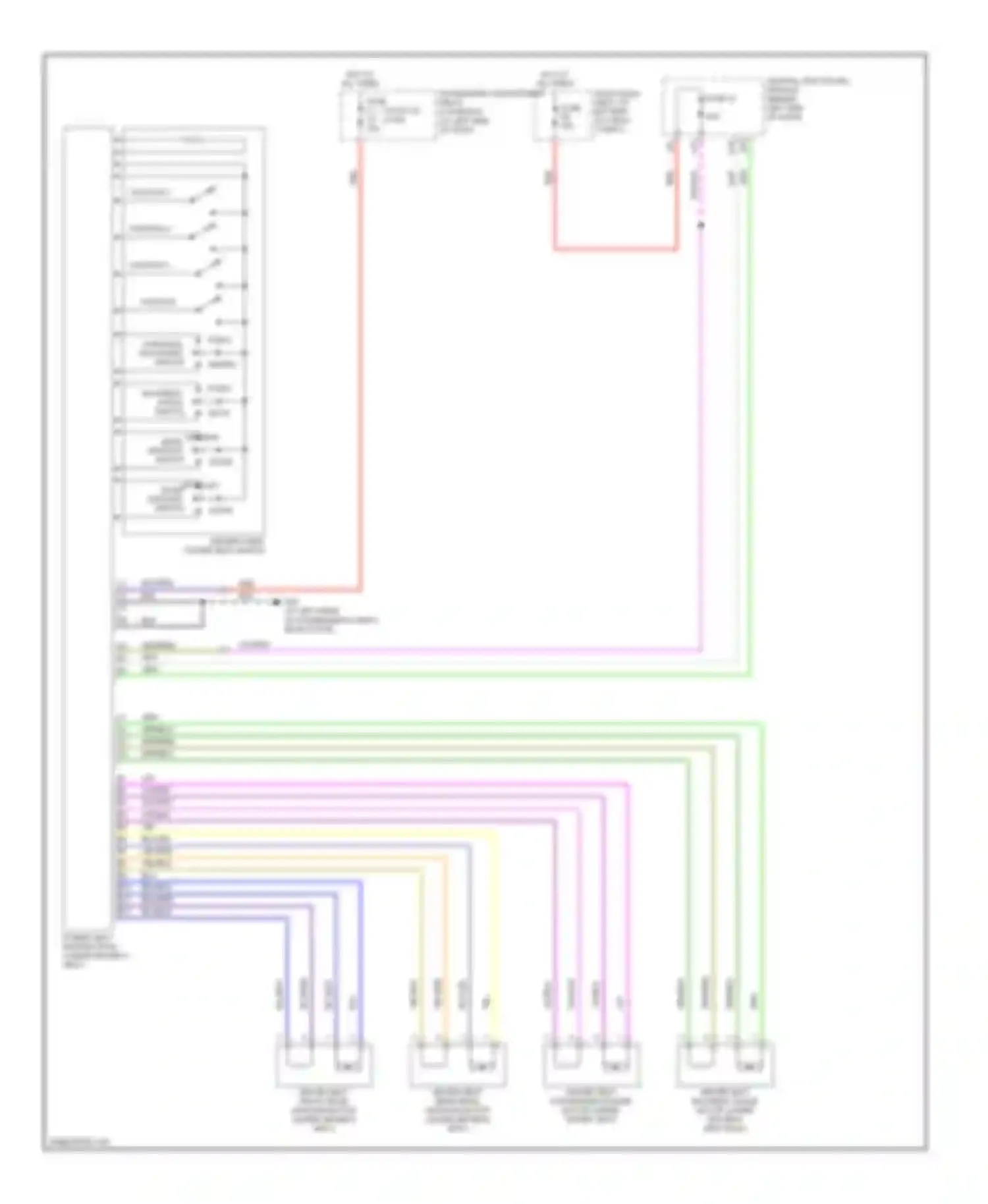 V70 Volvo II facelift (2004-2007): Driver power seat circuit