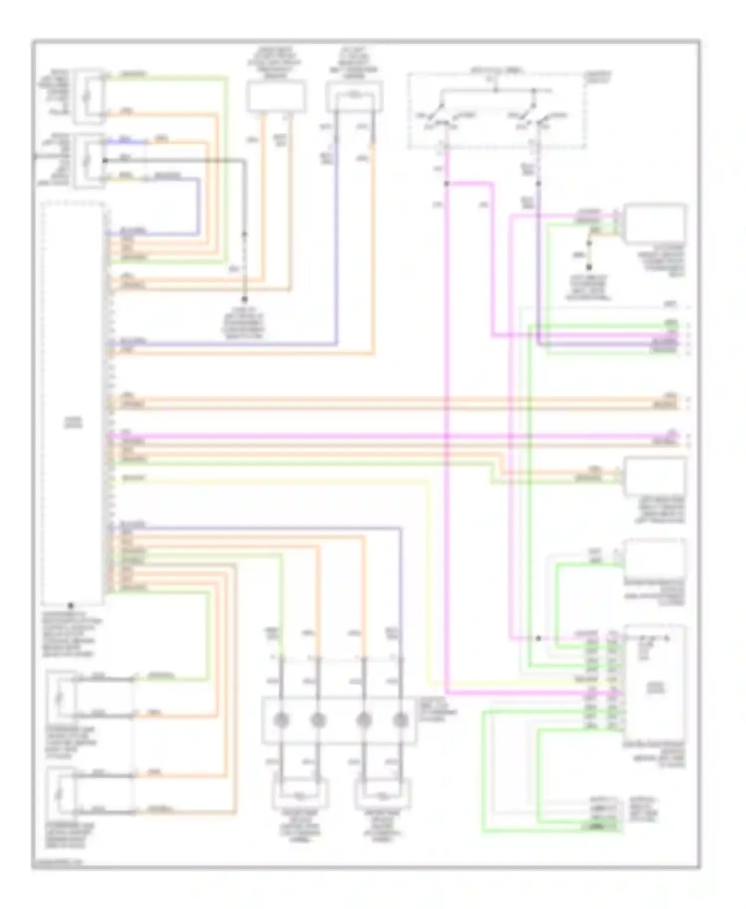 V70 Volvo II facelift (2004-2007): Supplemental restraints circuit (1 of 2)