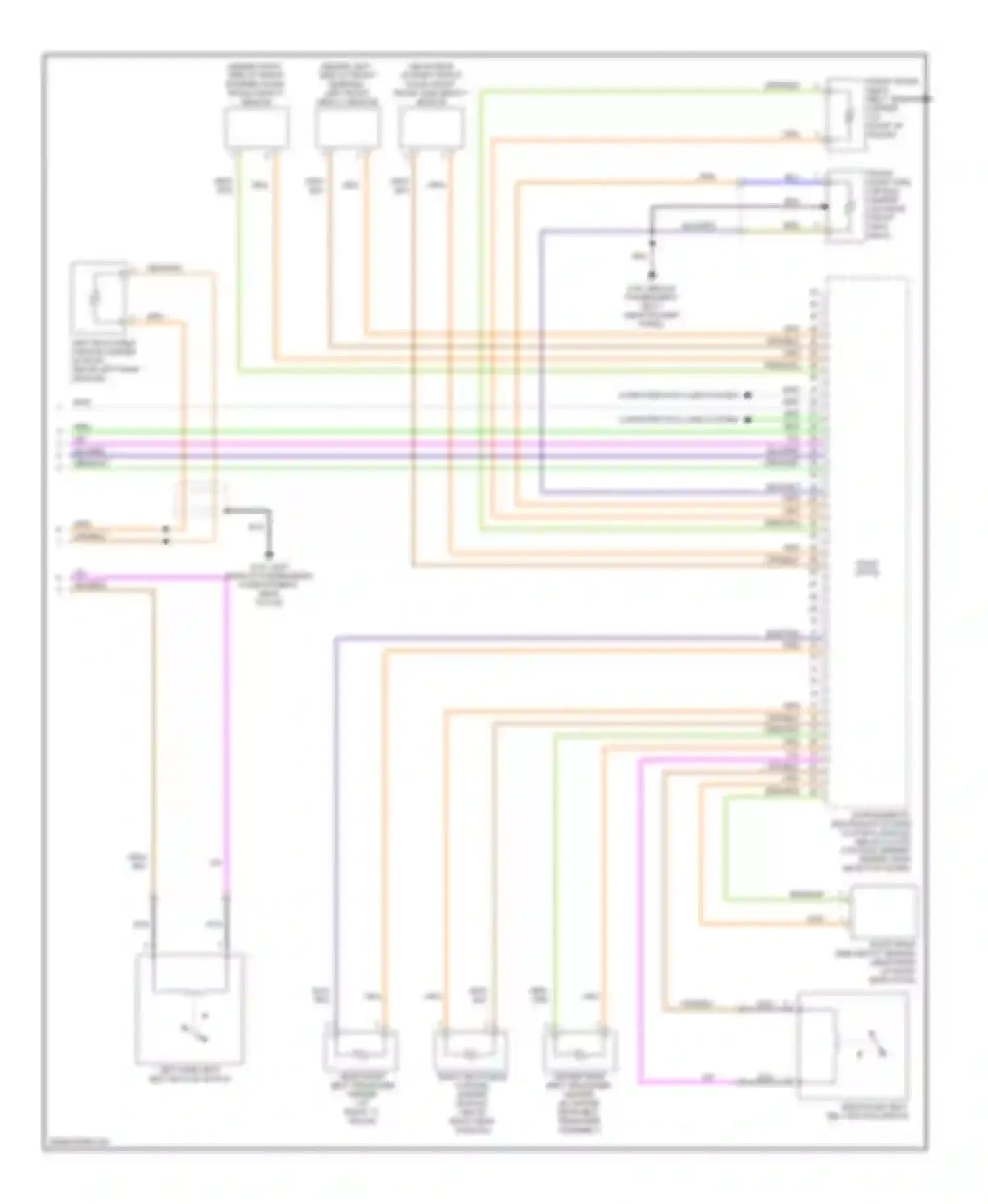 V70 Volvo II facelift (2004-2007): Supplemental restraints circuit (2 of 2)