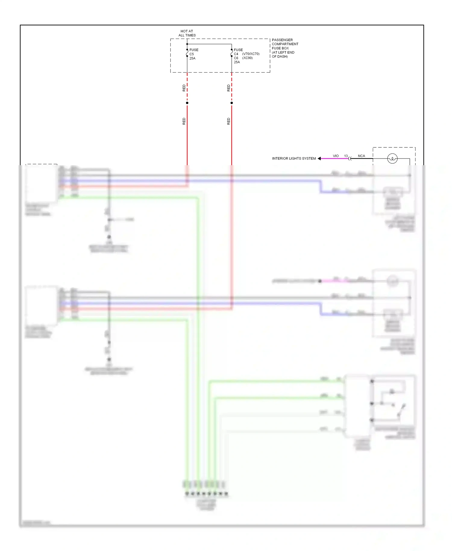 Volvo V70 II facelift (2004-2007) climate control module wiring diagram  (7 of 13)