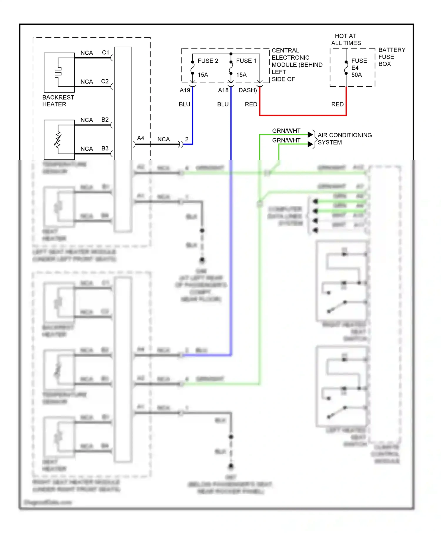 Volvo V70 II facelift (2004-2007) climate control module wiring diagram  (11 of 13)