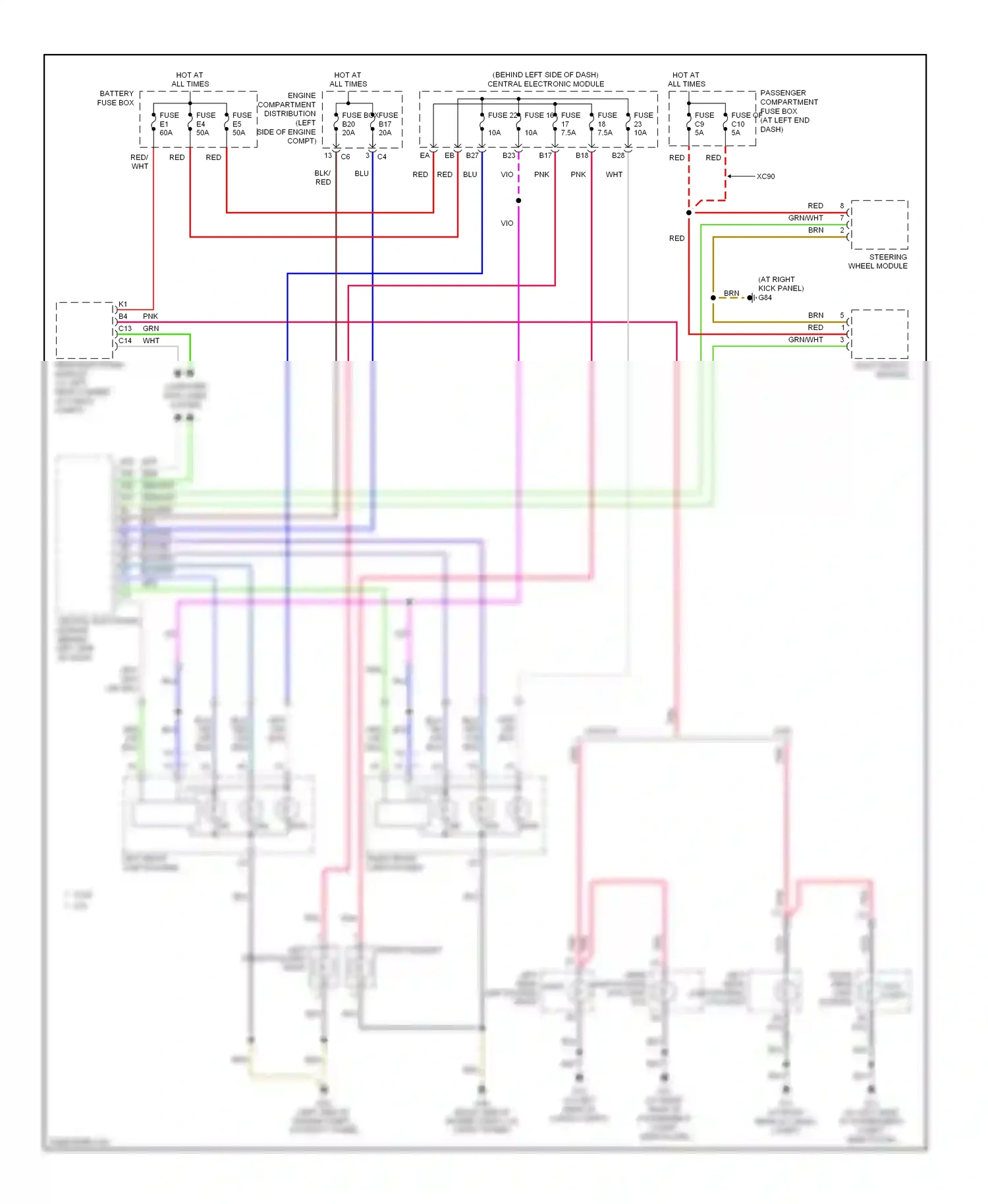 Volvo V70 II facelift (2004-2007) computer data lines system wiring diagram  (24 of 56)