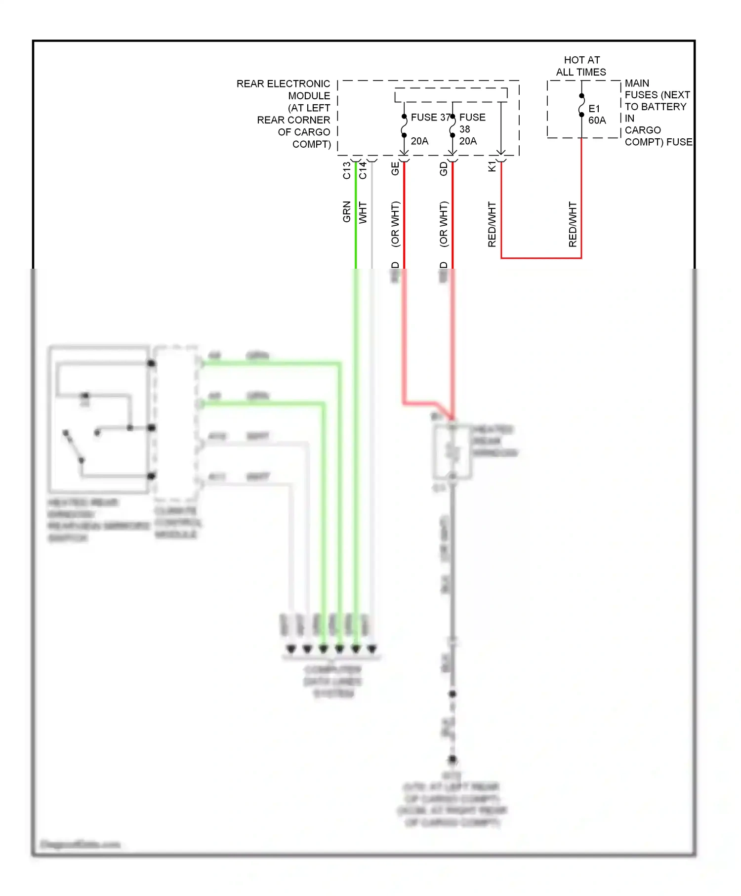 Volvo V70 II facelift (2004-2007) computer data lines system wiring diagram  (17 of 56)