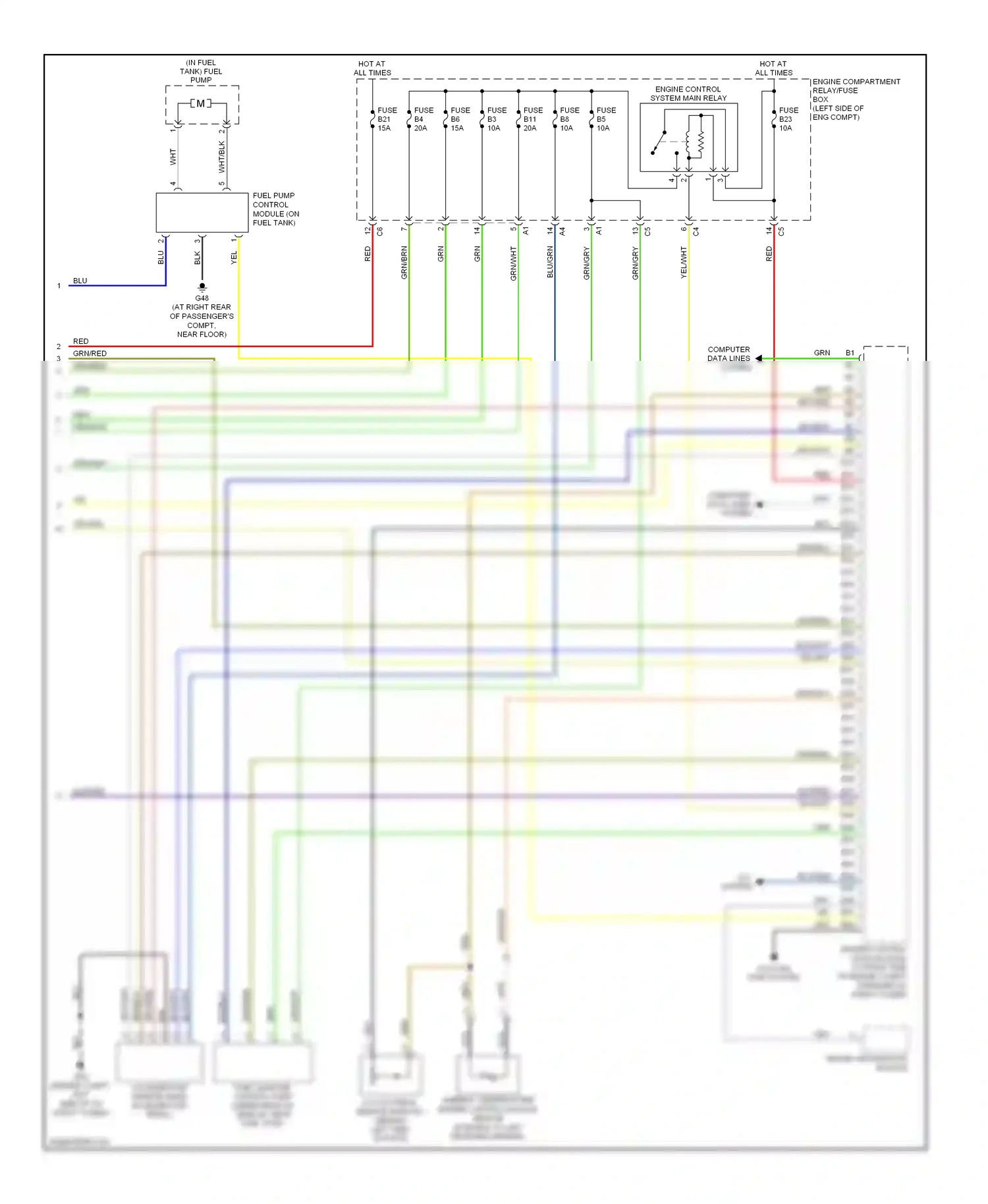 Volvo V70 II facelift (2004-2007) computer data lines system wiring diagram  (20 of 56)