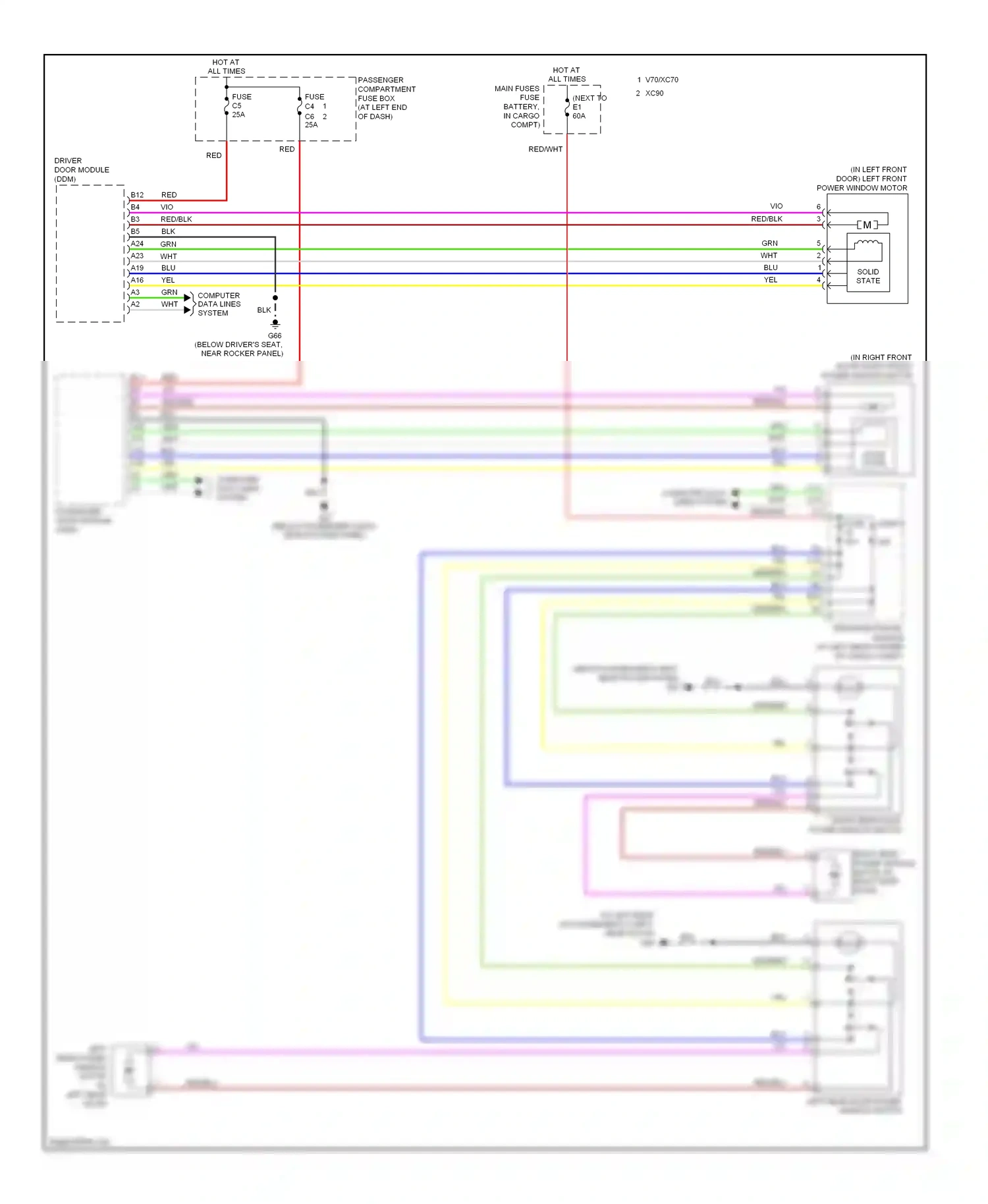 Volvo V70 II facelift (2004-2007) solid state wiring diagram  (7 of 11)