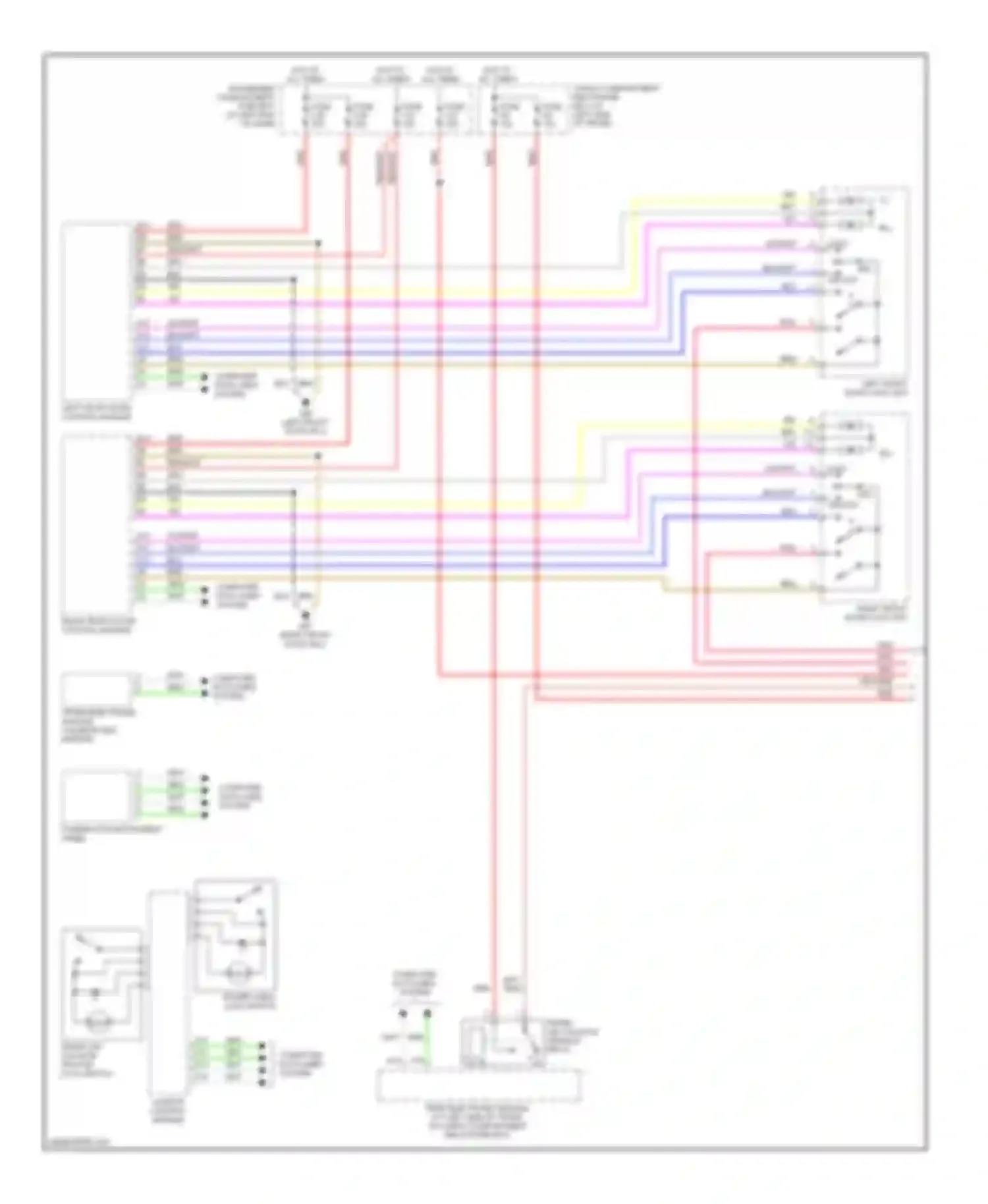 V70 Volvo II (2000-2004): Power door lock circuit (1 of 2)