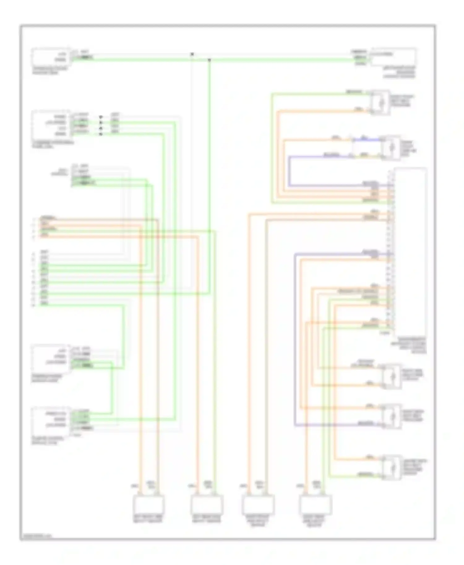 V70 Volvo II (2000-2004): Supplemental restraint circuit (2 of 2)