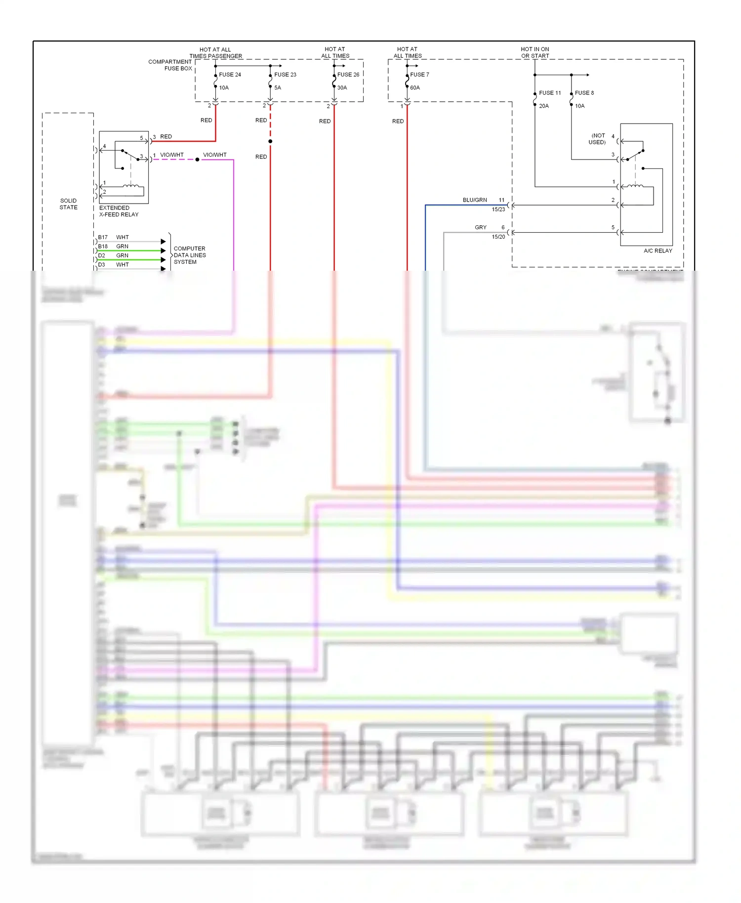 Volvo V70 II (2000-2004) central electronic module (cem) wiring diagram  (1 of 12)
