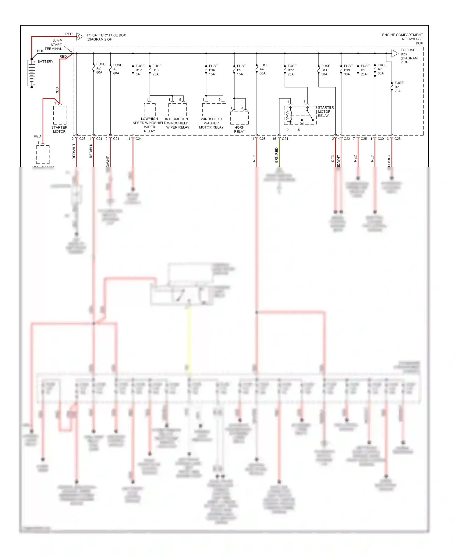 Volvo V70 II (2000-2004) central electronic module wiring diagram  (1 of 2)