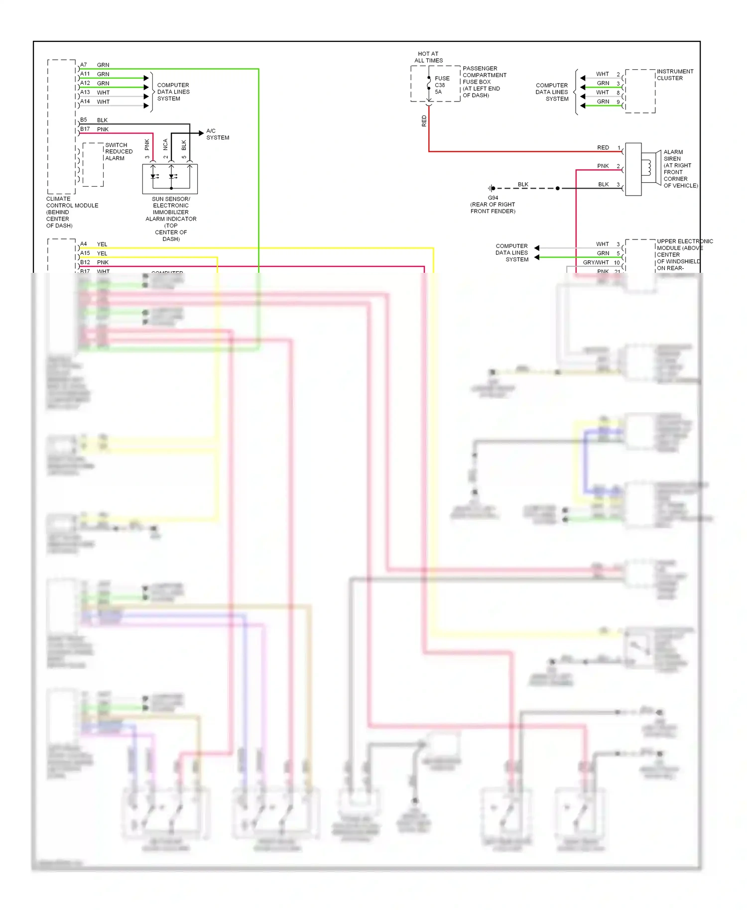 Volvo V70 II (2000-2004) computer data lines system wiring diagram  (3 of 52)