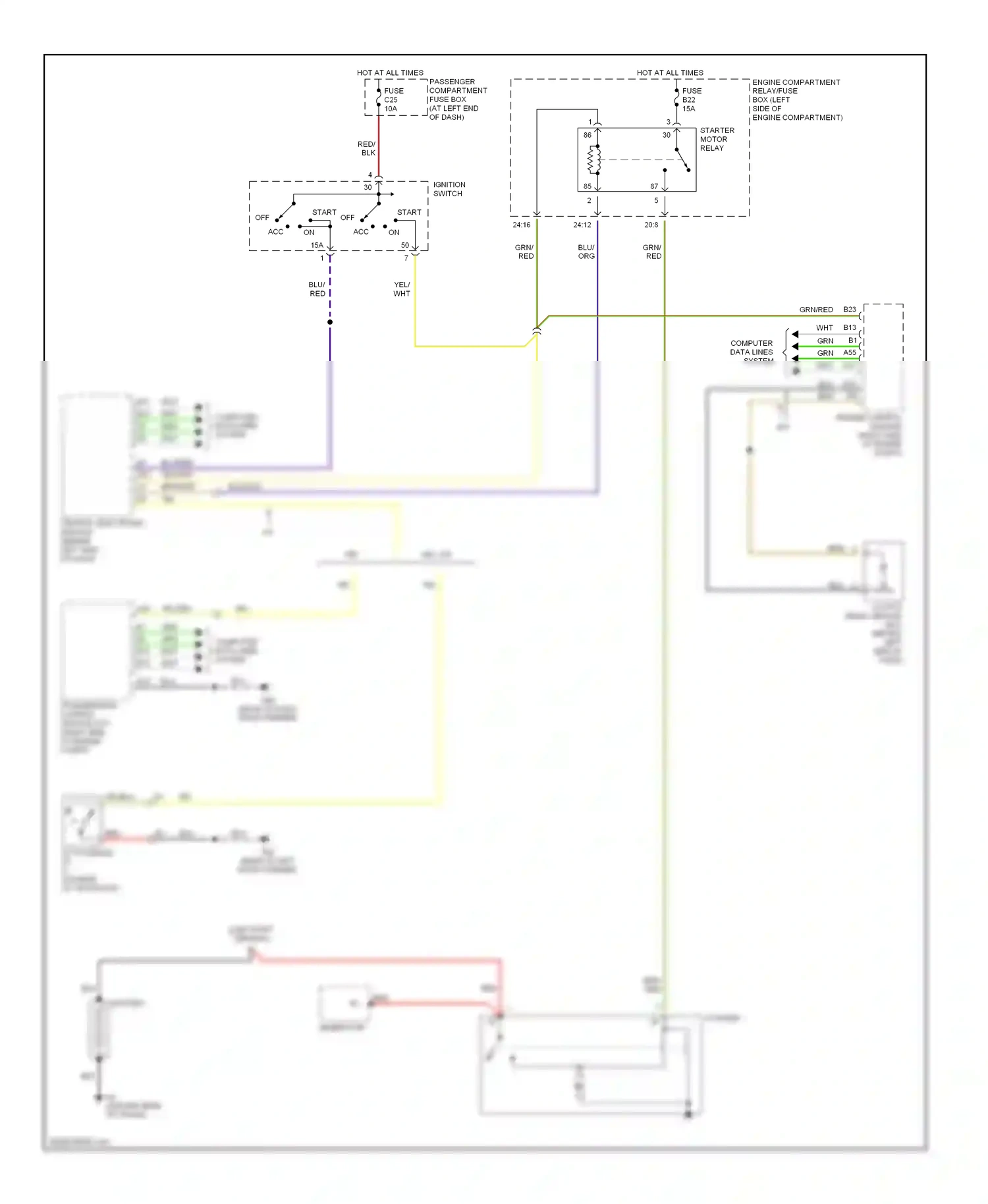 Volvo V70 II (2000-2004) engine control module (right side of engine compt) wiring diagram  (4 of 4)