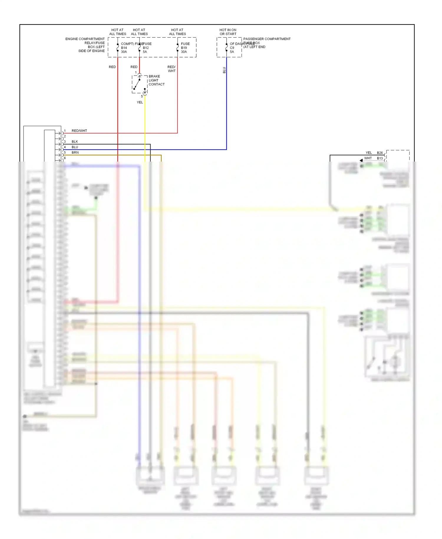 Volvo V70 II (2000-2004) engine control module (right side of engine compt) wiring diagram  (2 of 4)