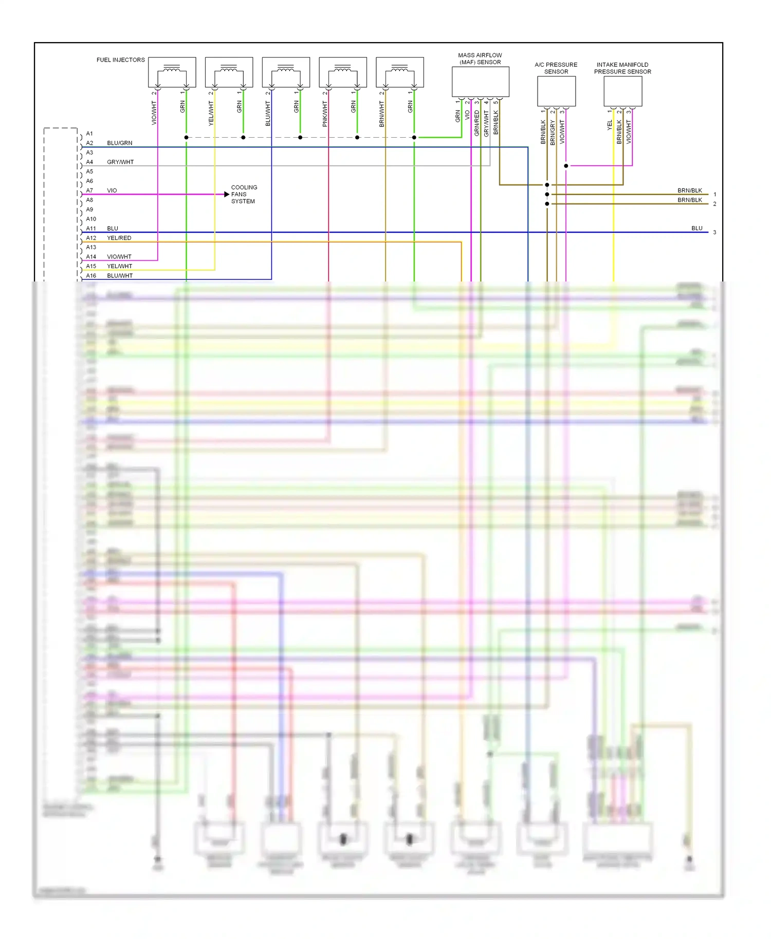 Volvo V70 II (2000-2004) front knock sensor wiring diagram  (2 of 3)