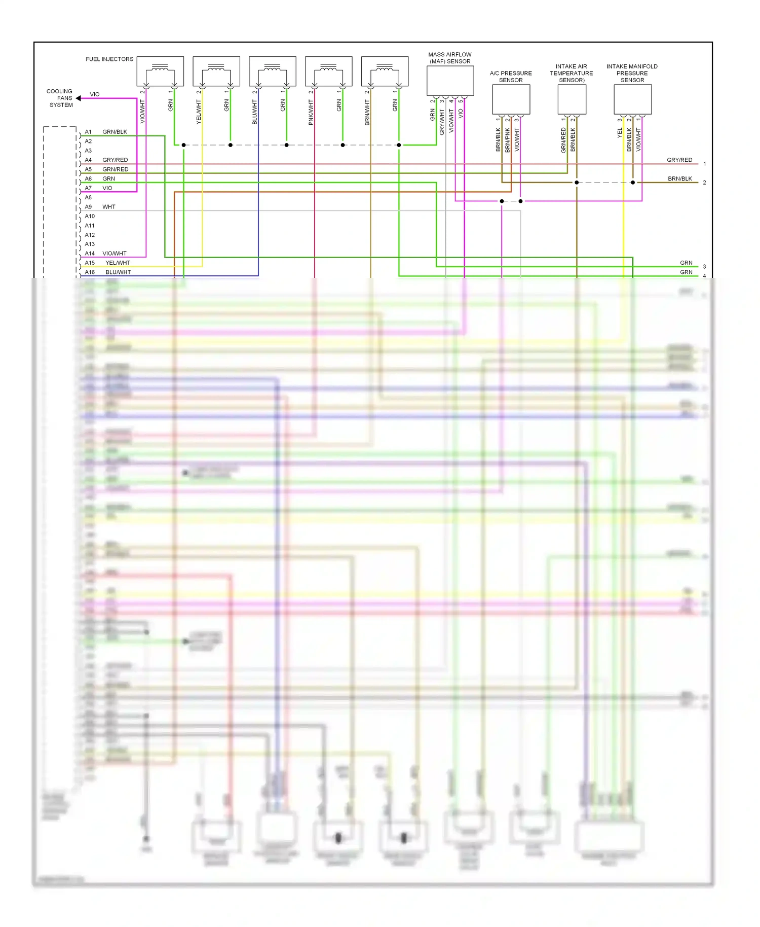 Volvo V70 II (2000-2004) front knock sensor wiring diagram  (1 of 3)