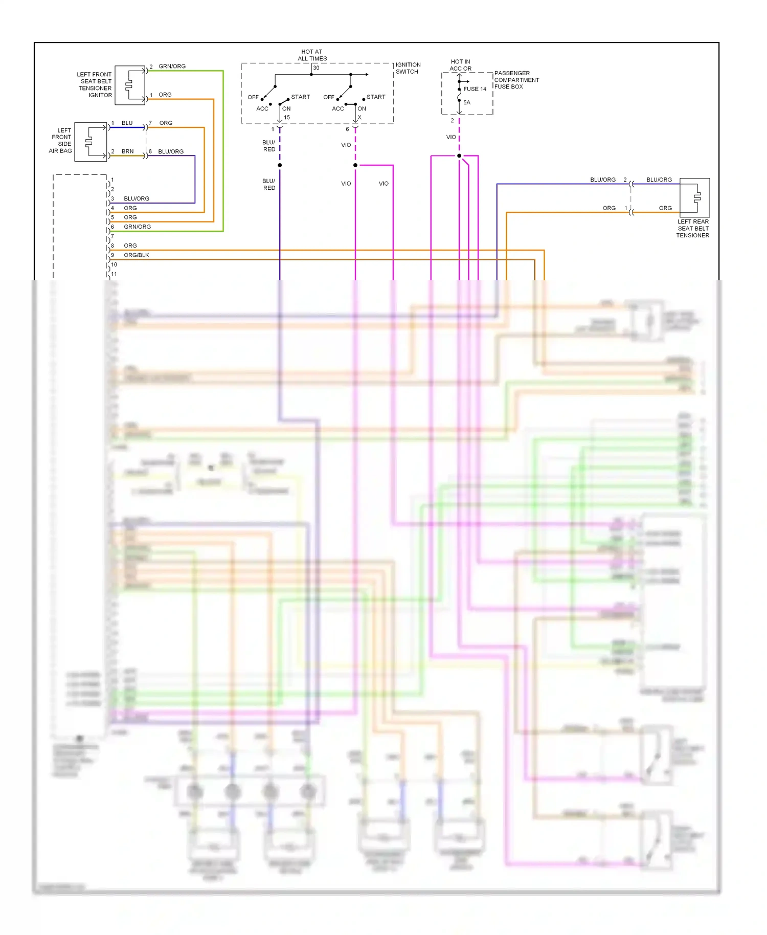 Volvo V70 II (2000-2004) ignition switch wiring diagram  (5 of 8)