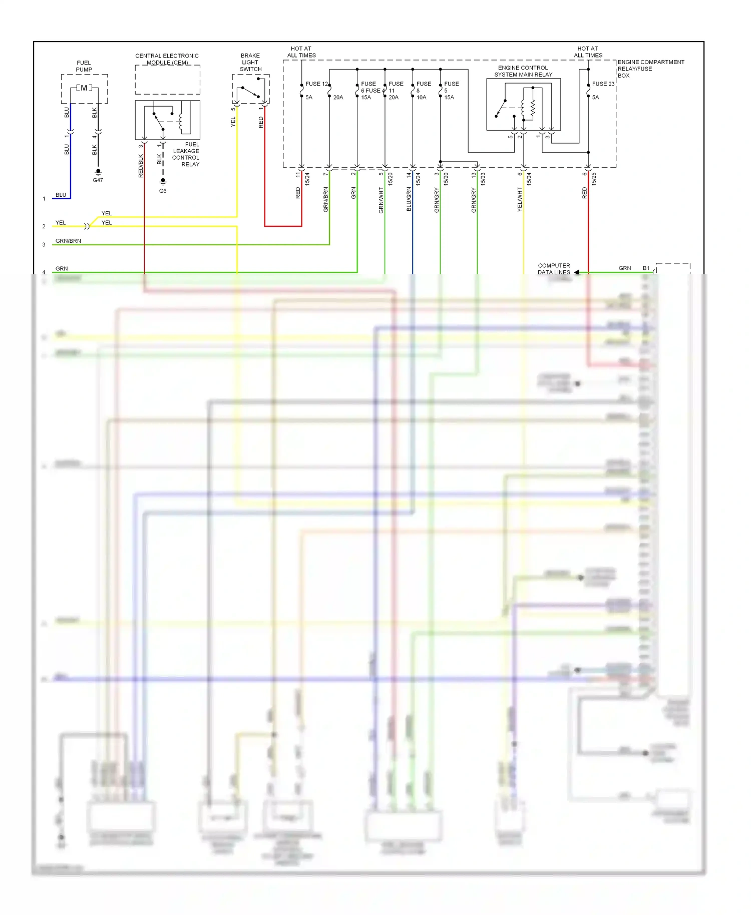 Volvo V70 II (2000-2004) ignition switch wiring diagram  (6 of 8)