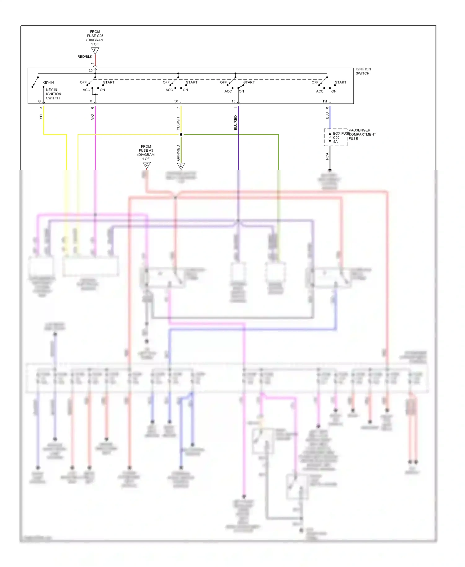 Volvo V70 II (2000-2004) ignition switch wiring diagram  (3 of 8)