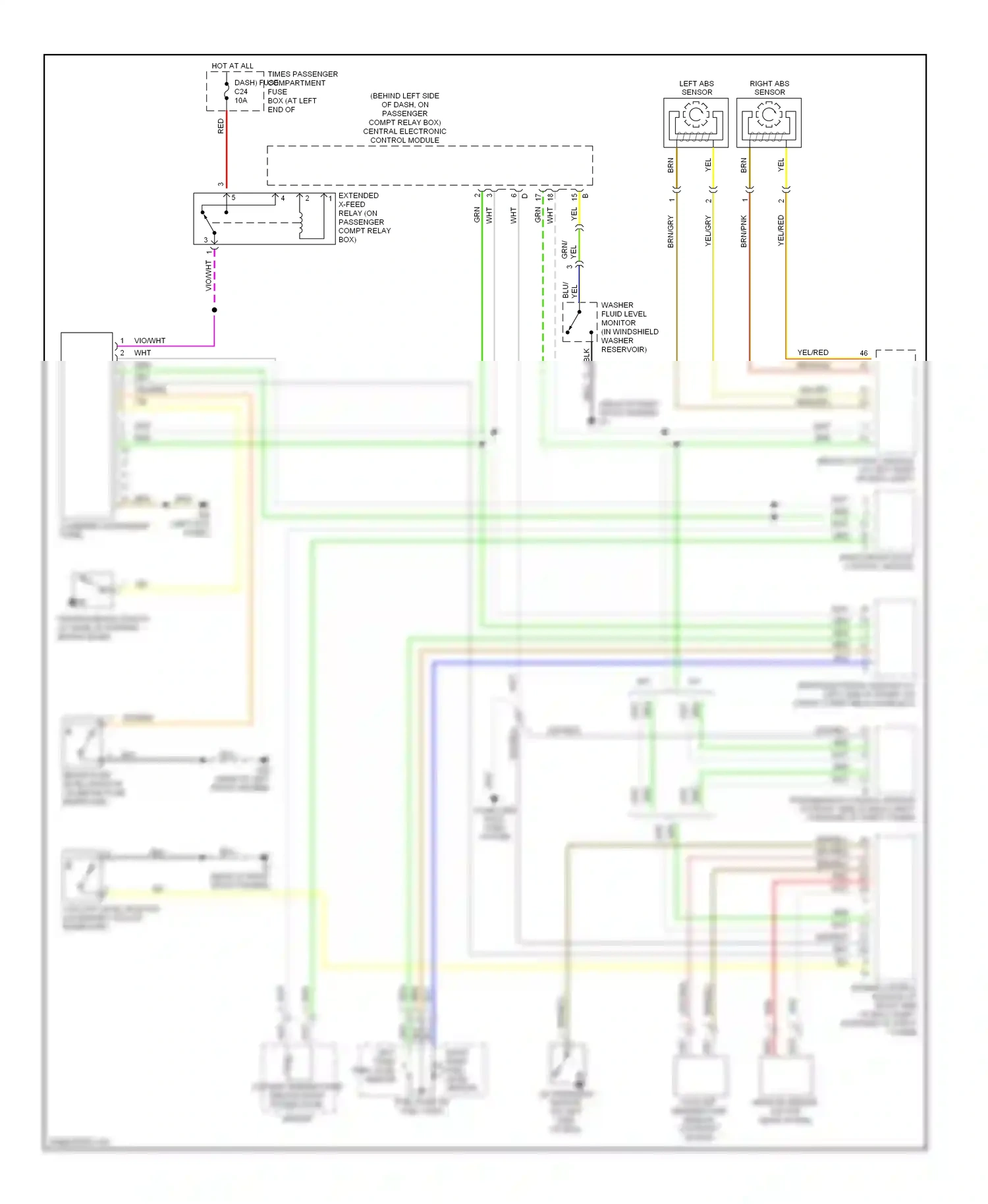 Volvo V70 II (2000-2004) left abs sensor wiring diagram  (1 of 1)