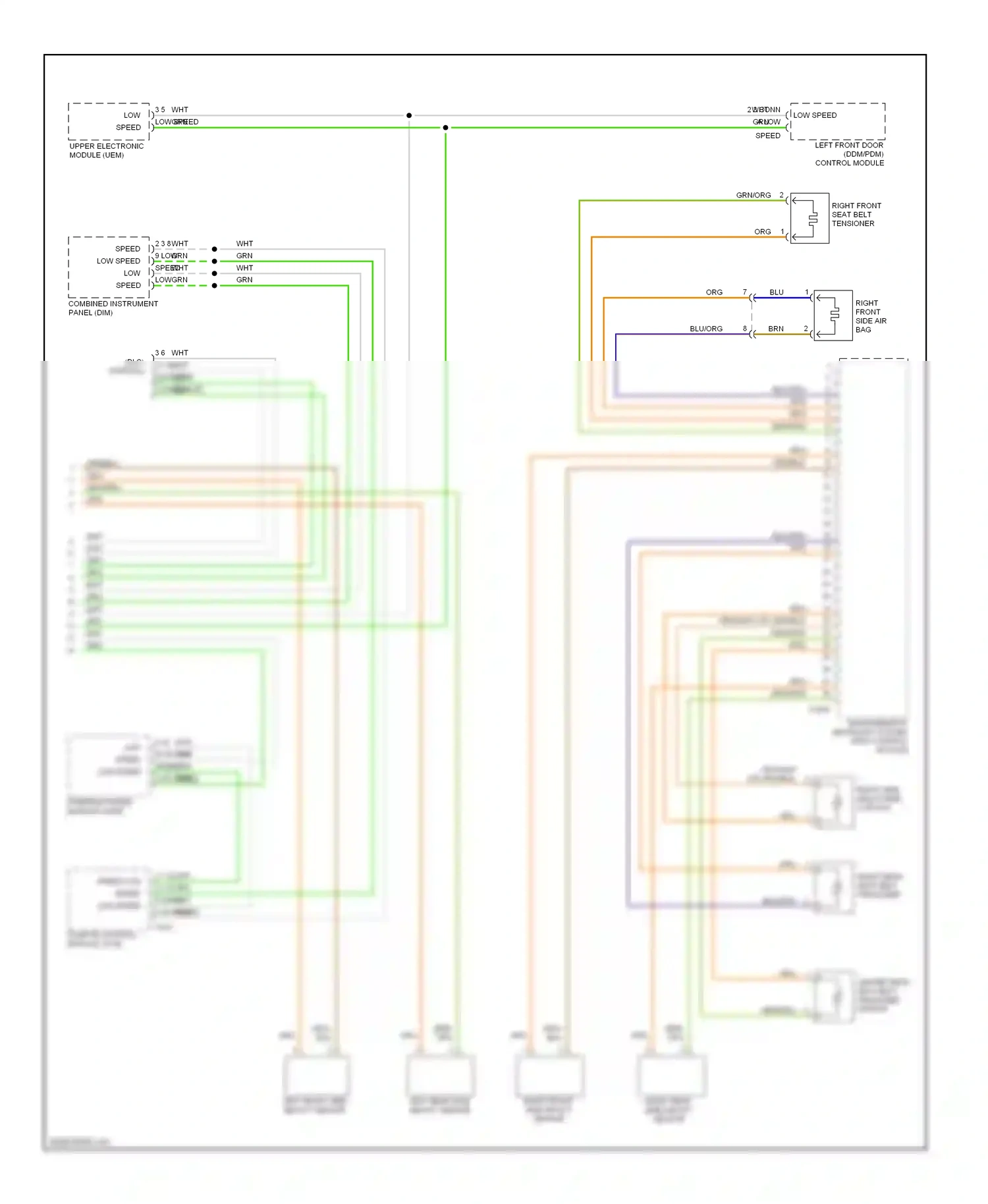 Volvo V70 II (2000-2004) left front side impact sensor wiring diagram  (1 of 1)