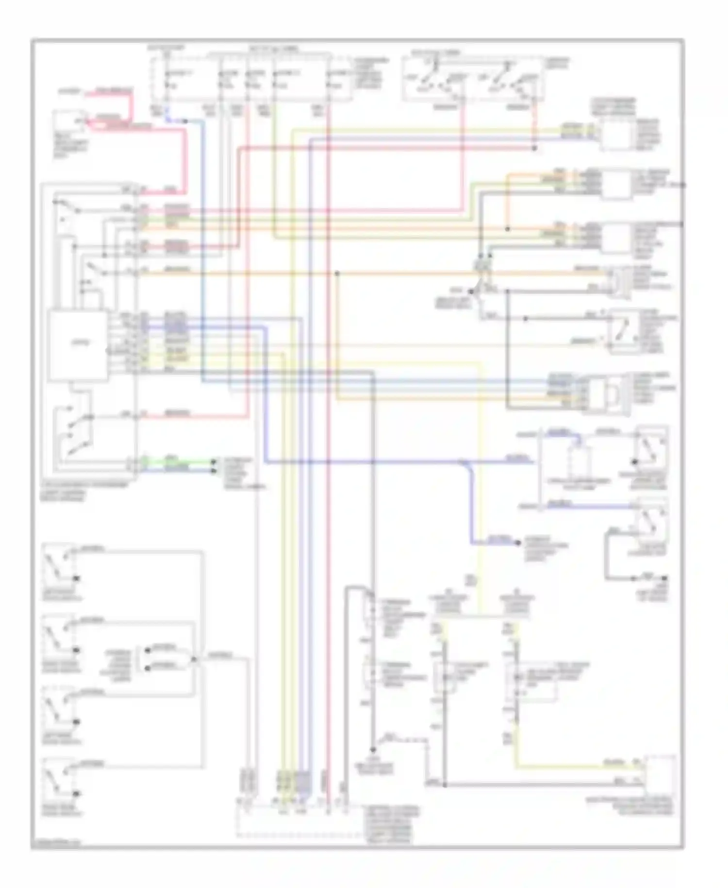 V90 Volvo I (1997-2000): Anti-theft alarm circuit