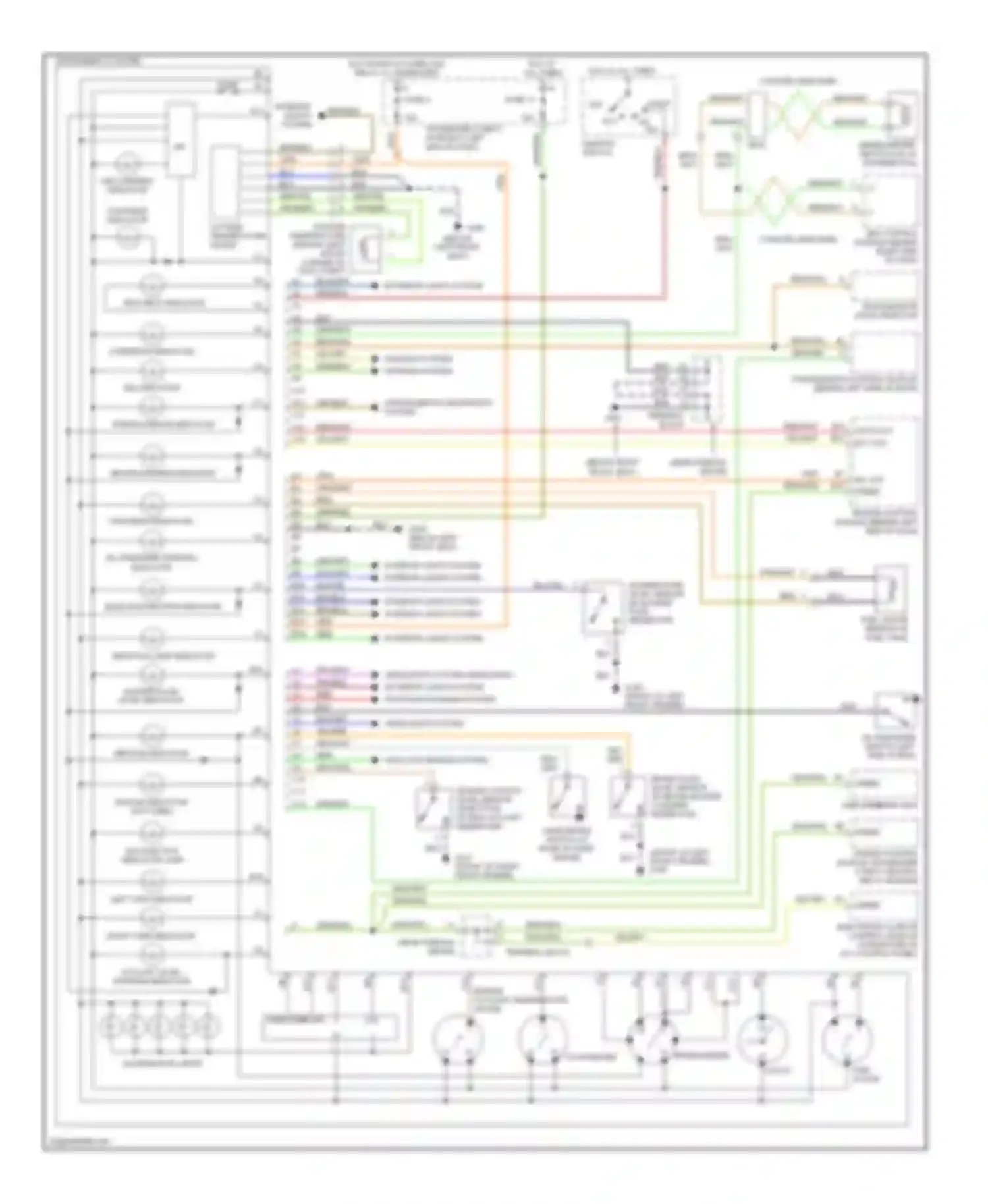 V90 Volvo I (1997-2000): Instrument cluster circuit