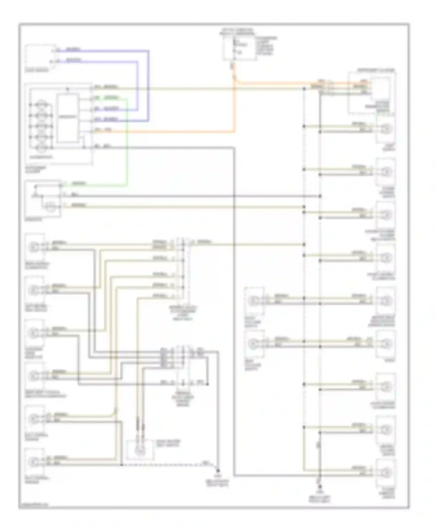 V90 Volvo I (1997-2000): Instrument illumination circuit