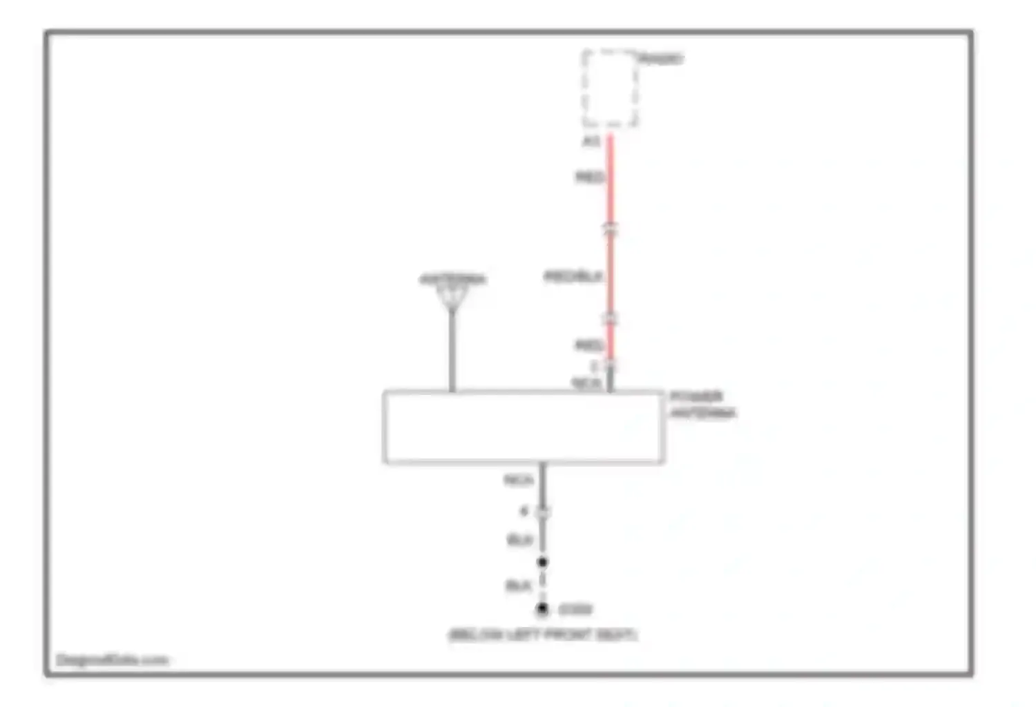 V90 Volvo I (1997-2000): Power antenna circuit