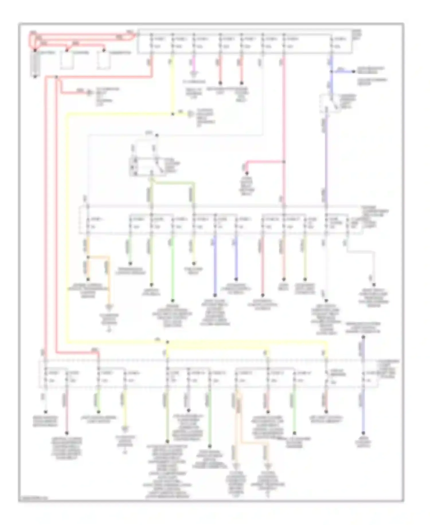 V90 Volvo I (1997-2000): Power distribution circuit (1 of 2)