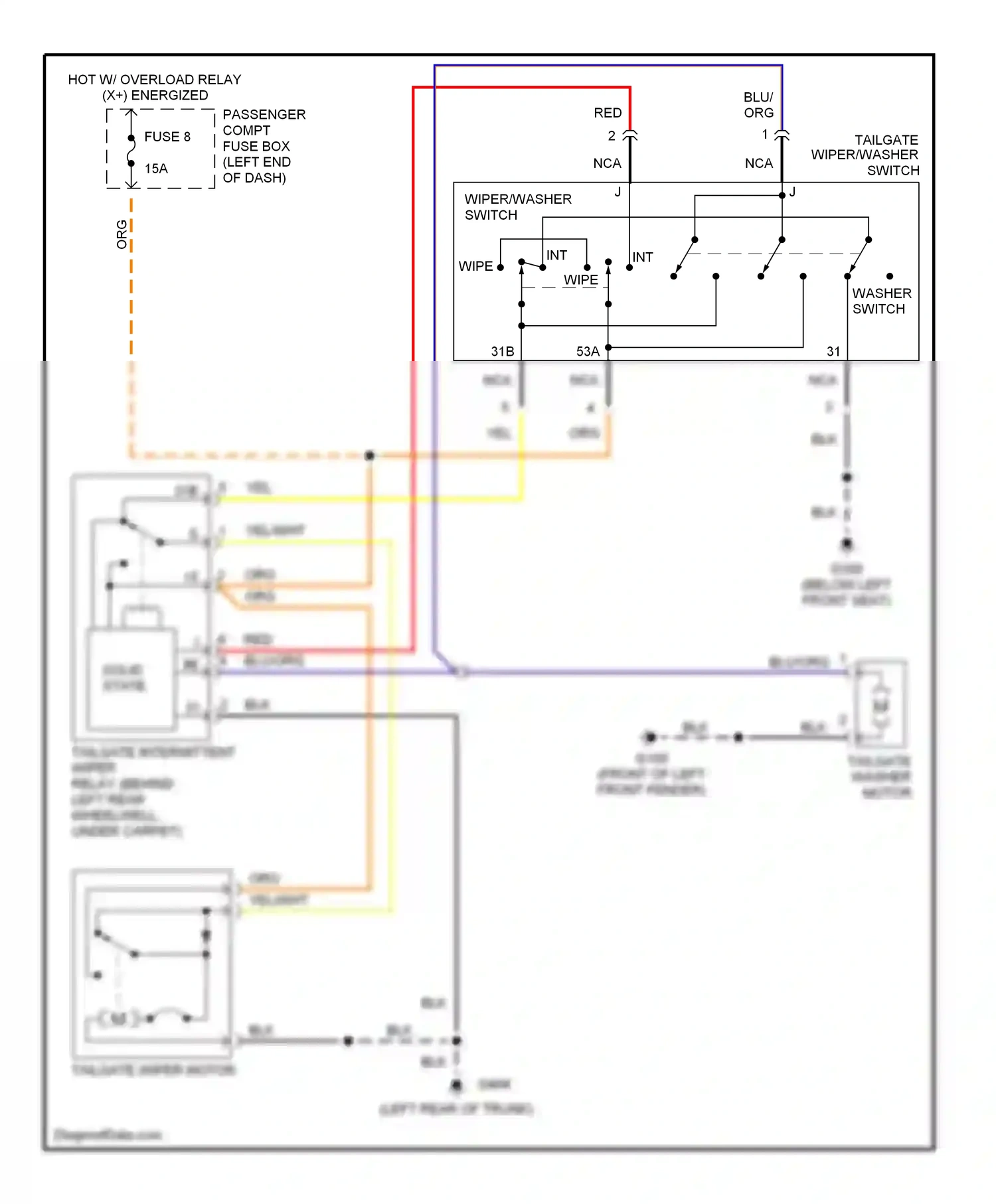 Volvo V90 I (1997-2000) blu wiring diagram  (23 of 25)
